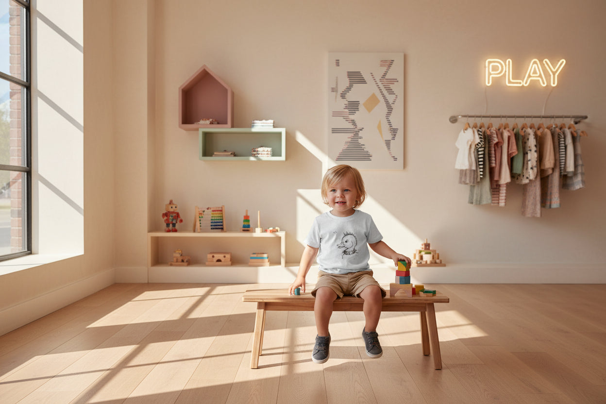 Infant Tee — Cute 80s Punk Duck Sketch Baby T‑Shirt