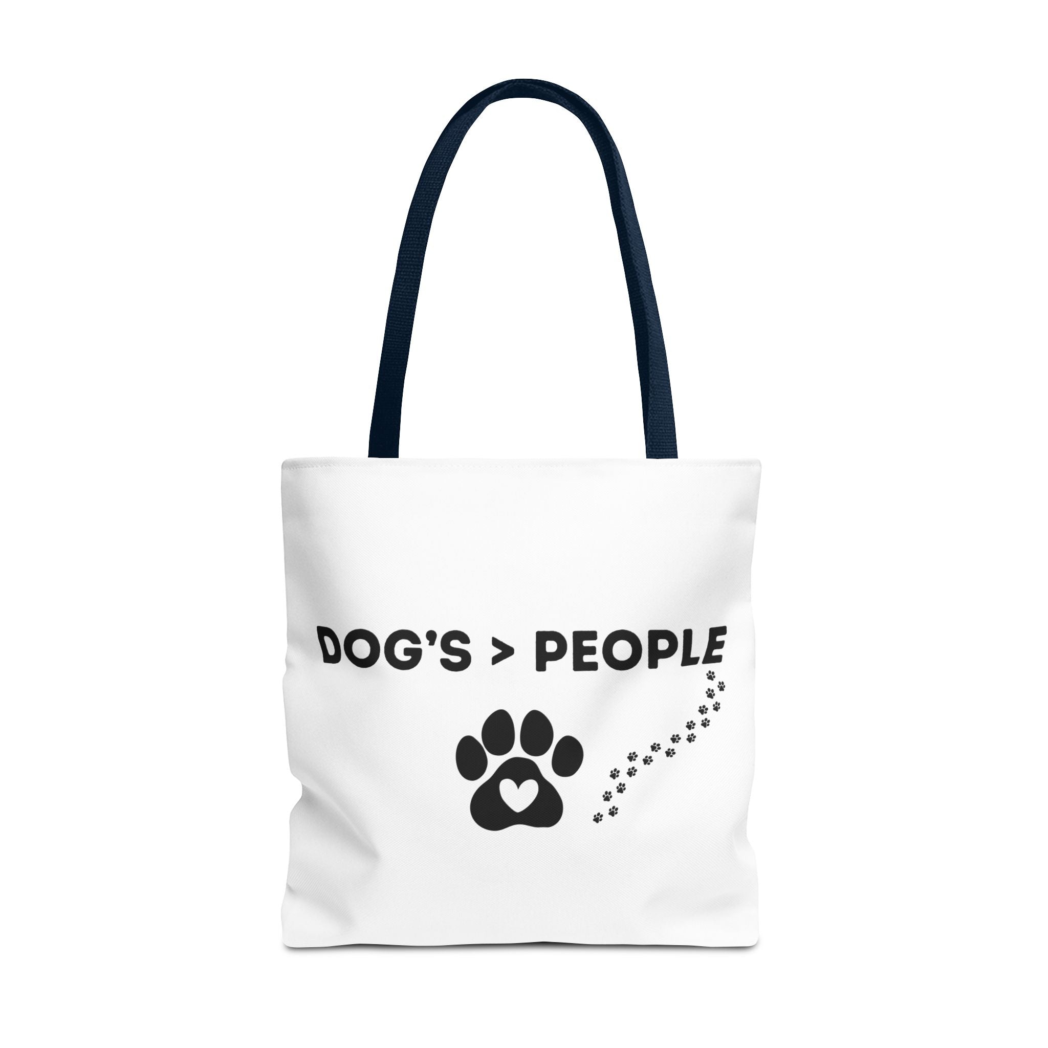 DOG'S > PEOPLE Tote Bag | Dog Paw Heart Design
