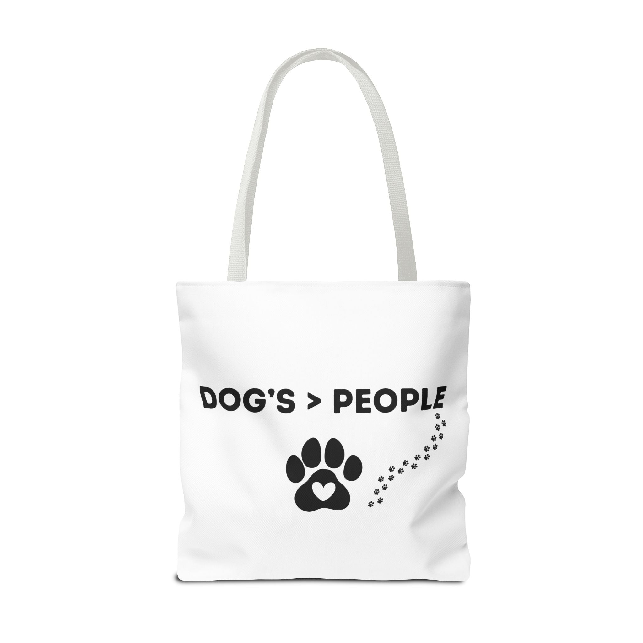 DOG'S > PEOPLE Tote Bag | Dog Paw Heart Design
