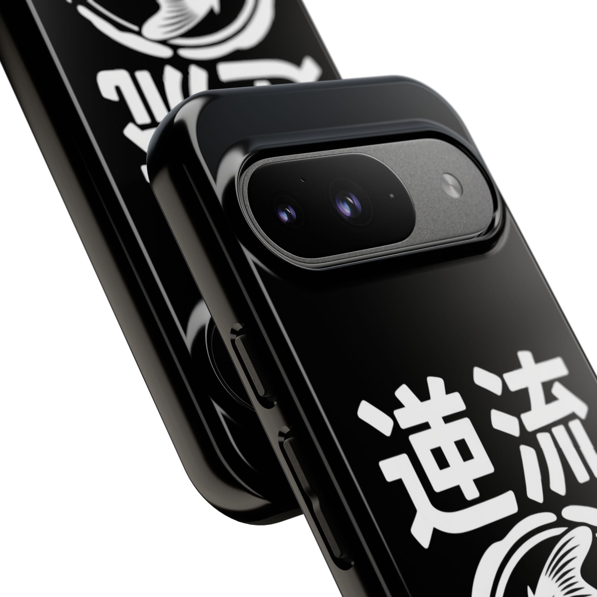 Koi '逆流' Tough Phone Case — Black Protective iPhone Cover - 80s Design