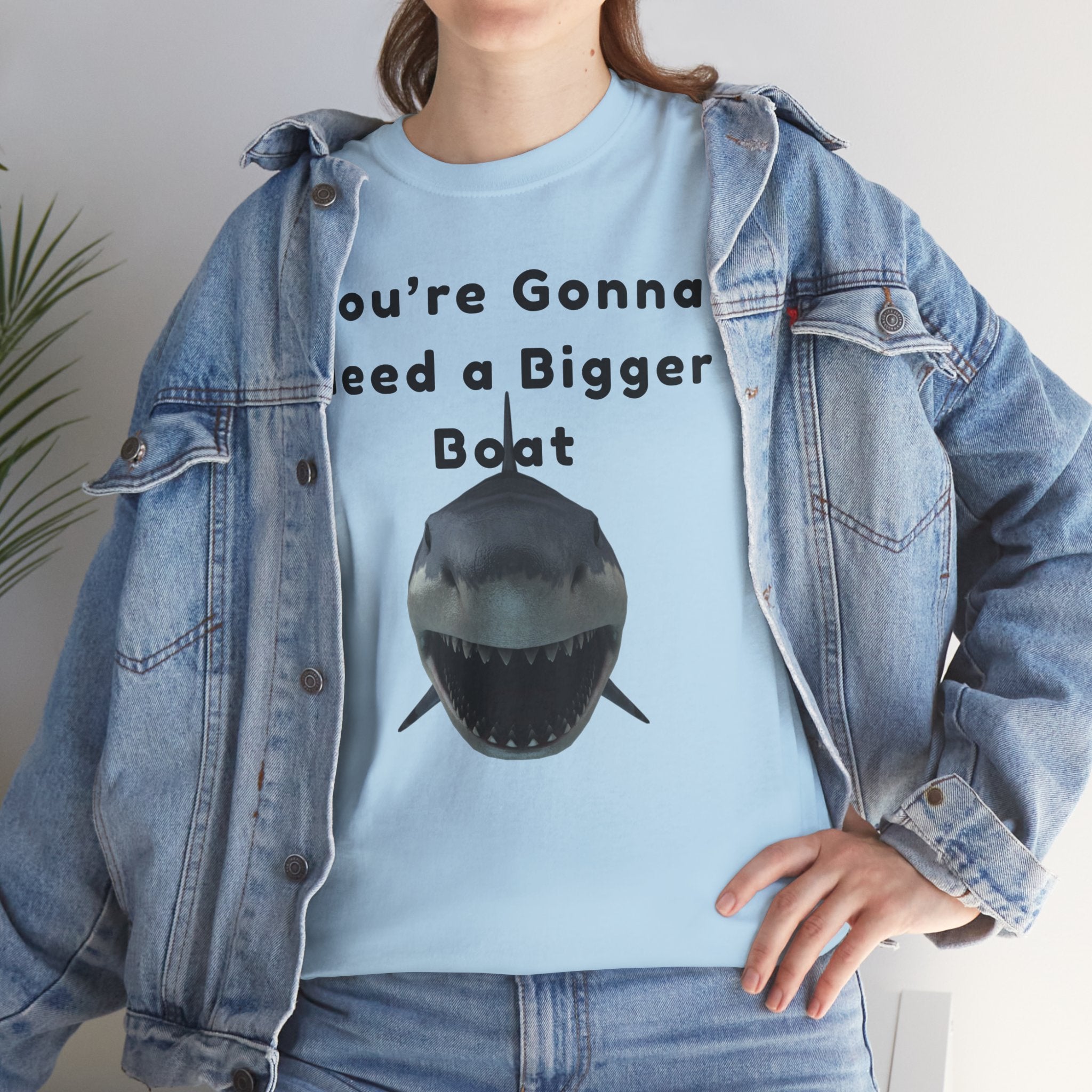 Shark Graphic Tee — "You're Gonna Need a Bigger Boat" Casual T-Shirt 80's Movie Qoutes