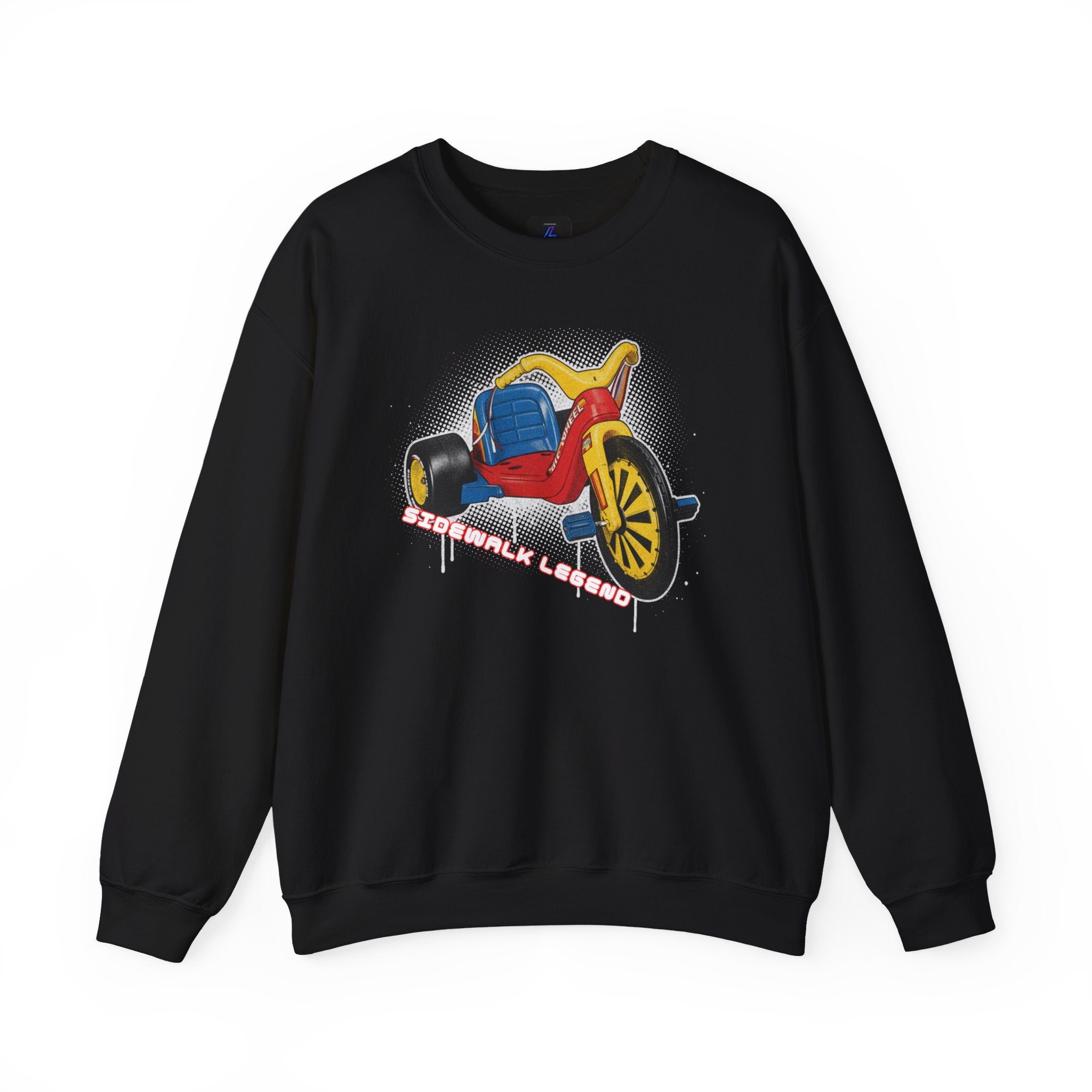 Big Wheel Tricycle Illustration Sweatshirt | Retro 80s Kid Certified