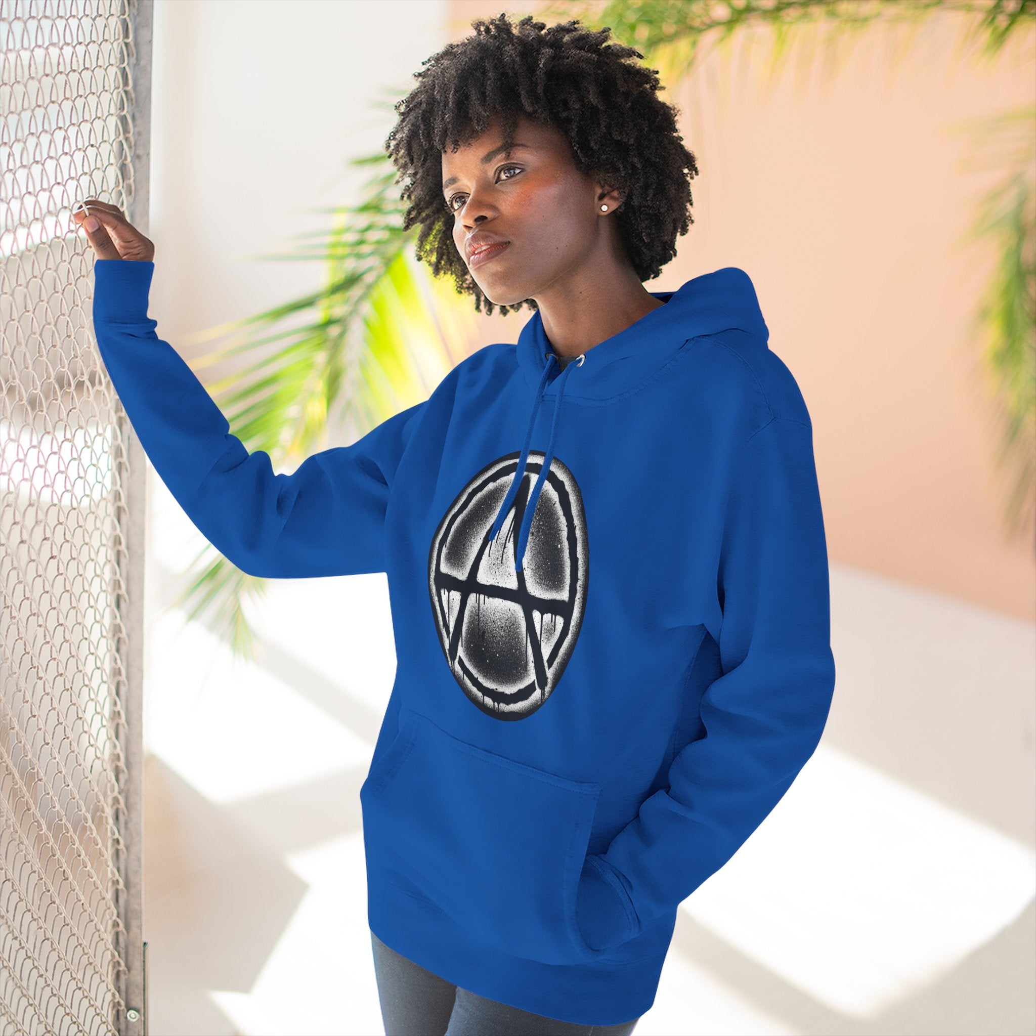 Anarchy Symbol Hoodie — Grunge Circle Anarchy Graphic Pullover 80's Fashion