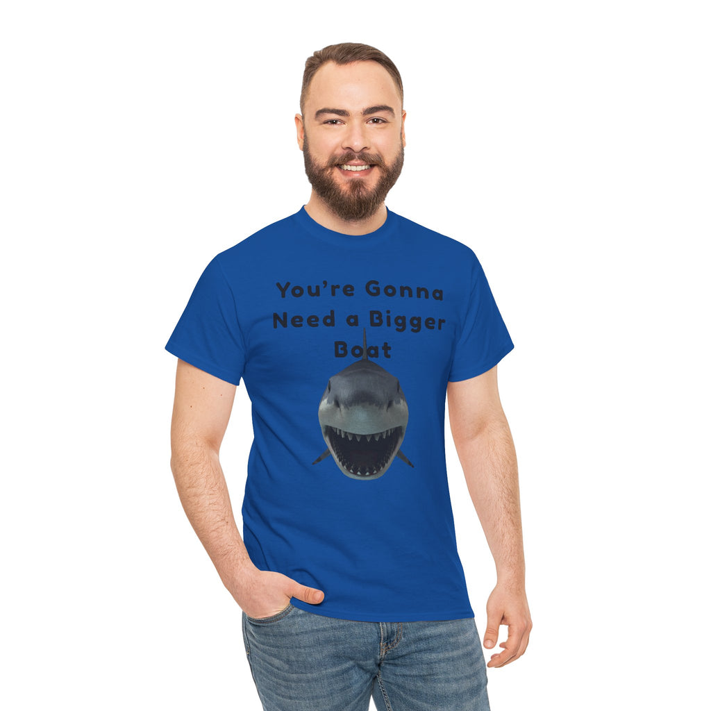 Shark Graphic Tee — "You're Gonna Need a Bigger Boat" Casual T-Shirt 80's Movie Qoutes