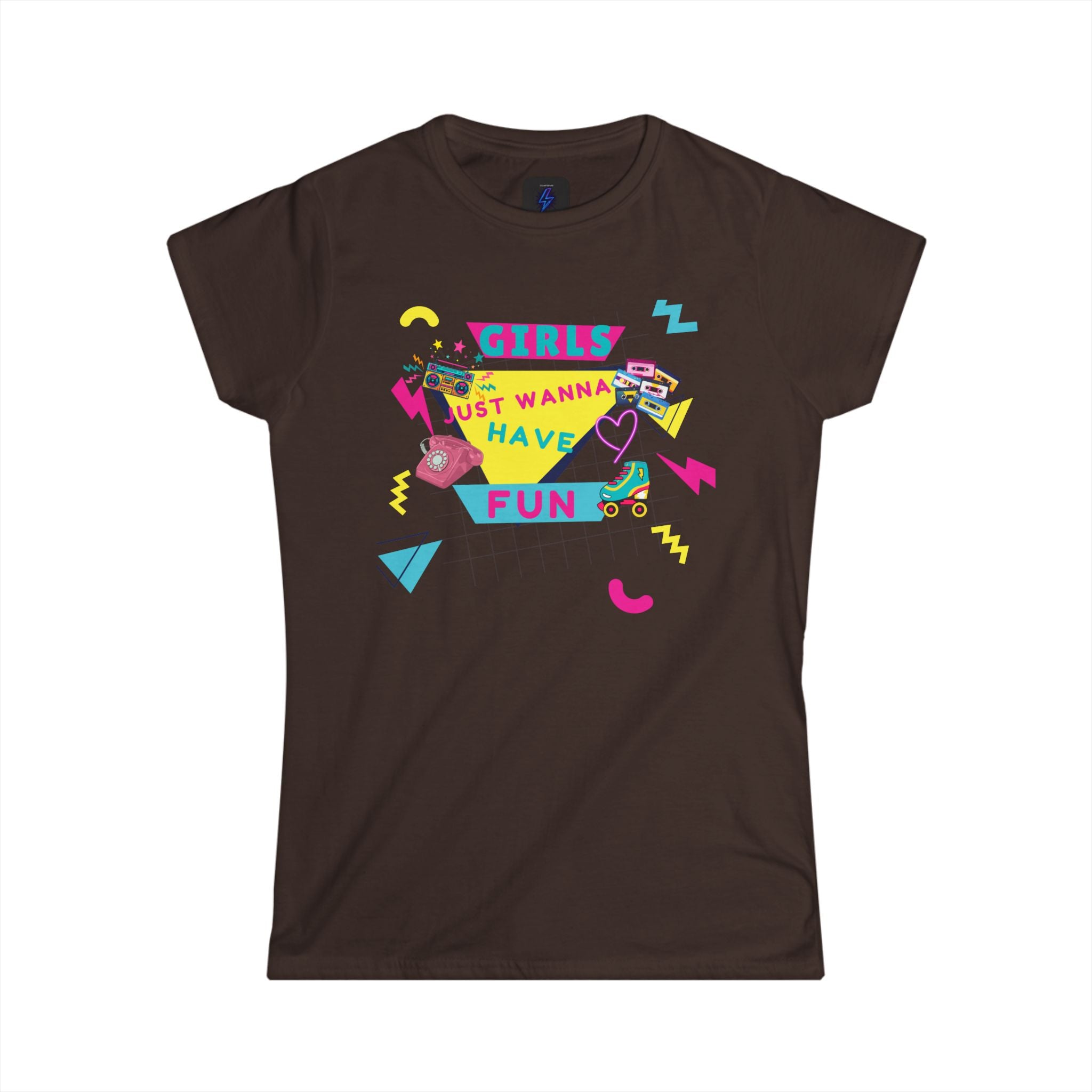 Girls Just Wanna Have Fun Graphic Tee — 80s Retro Women’s T-Shirt