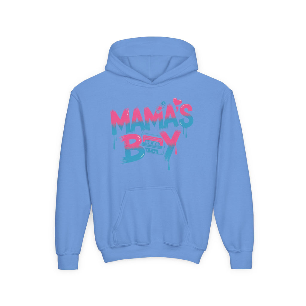 Youth Hoodie — "Mama's Boy" Colorful Drip Graphic Sweatshirt 80s Retro Style