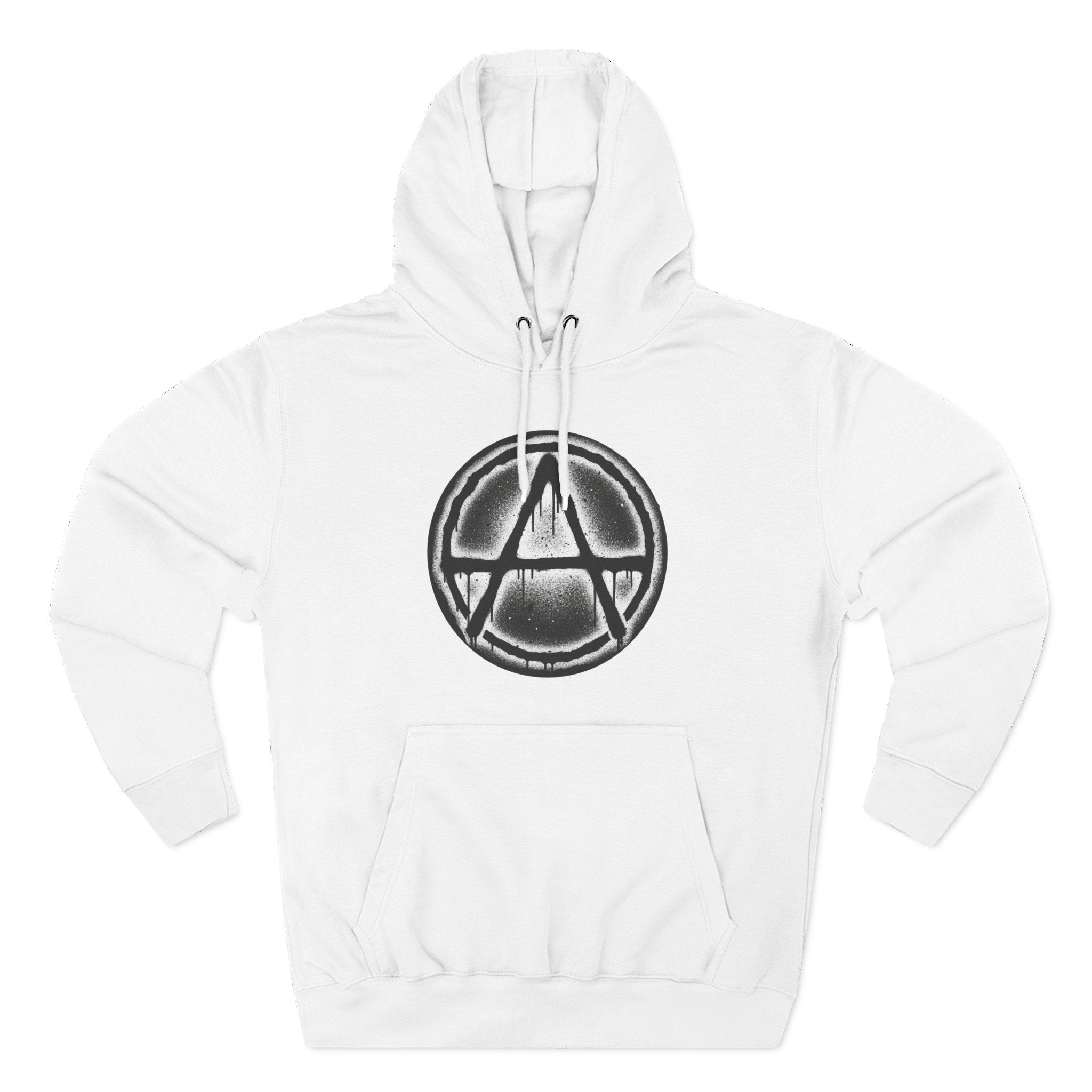 Anarchy Symbol Hoodie — Grunge Circle Anarchy Graphic Pullover 80's Fashion