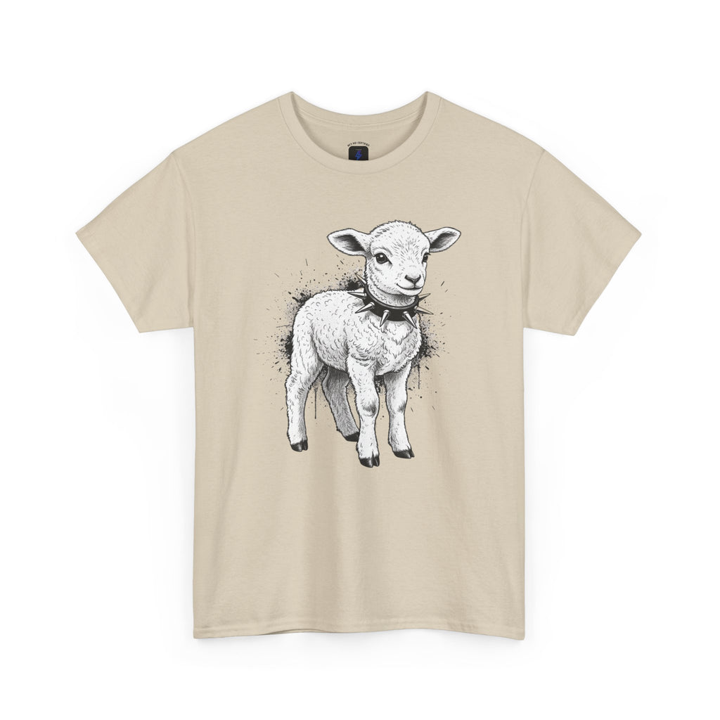 80s Punk Rock Lamb Illustration Tee — Vintage Baby Sheep Graphic T-Shirt