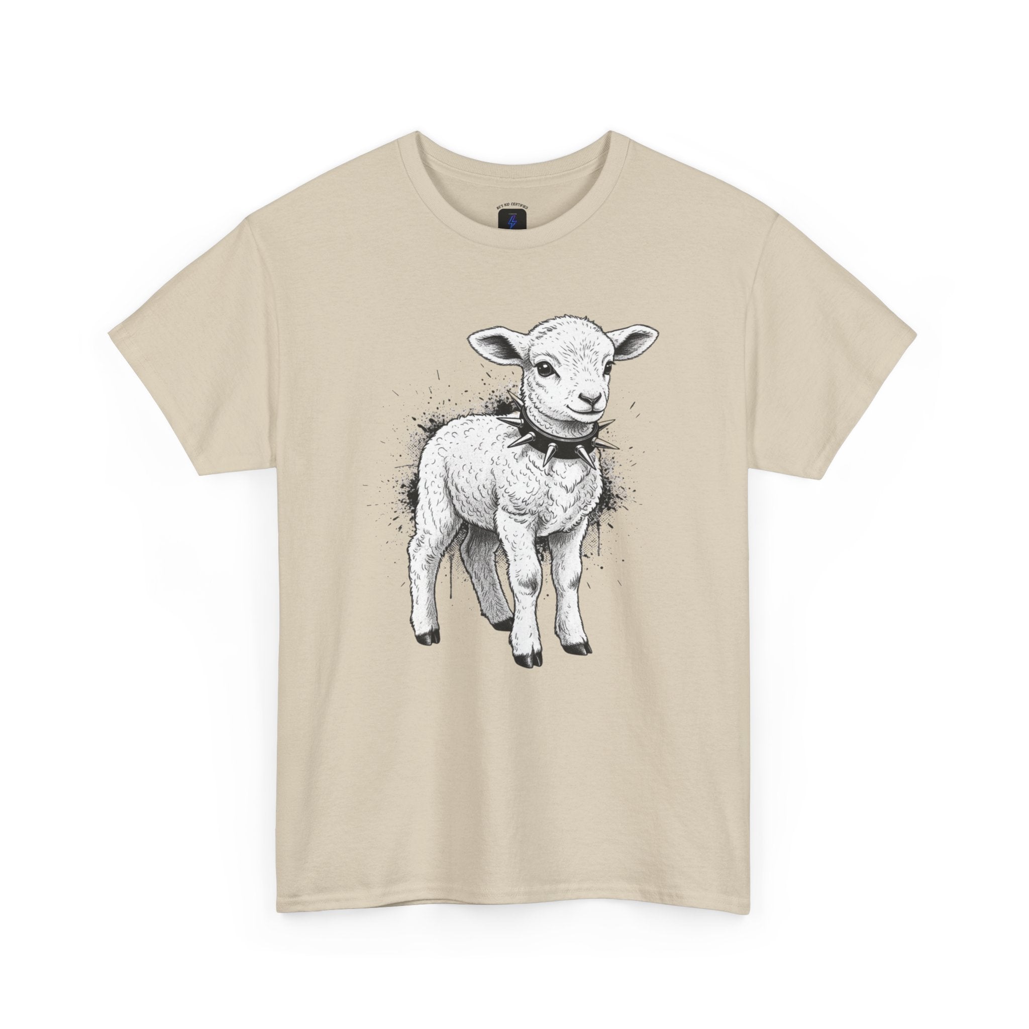 80s Punk Rock Lamb Illustration Tee — Vintage Baby Sheep Graphic T-Shirt