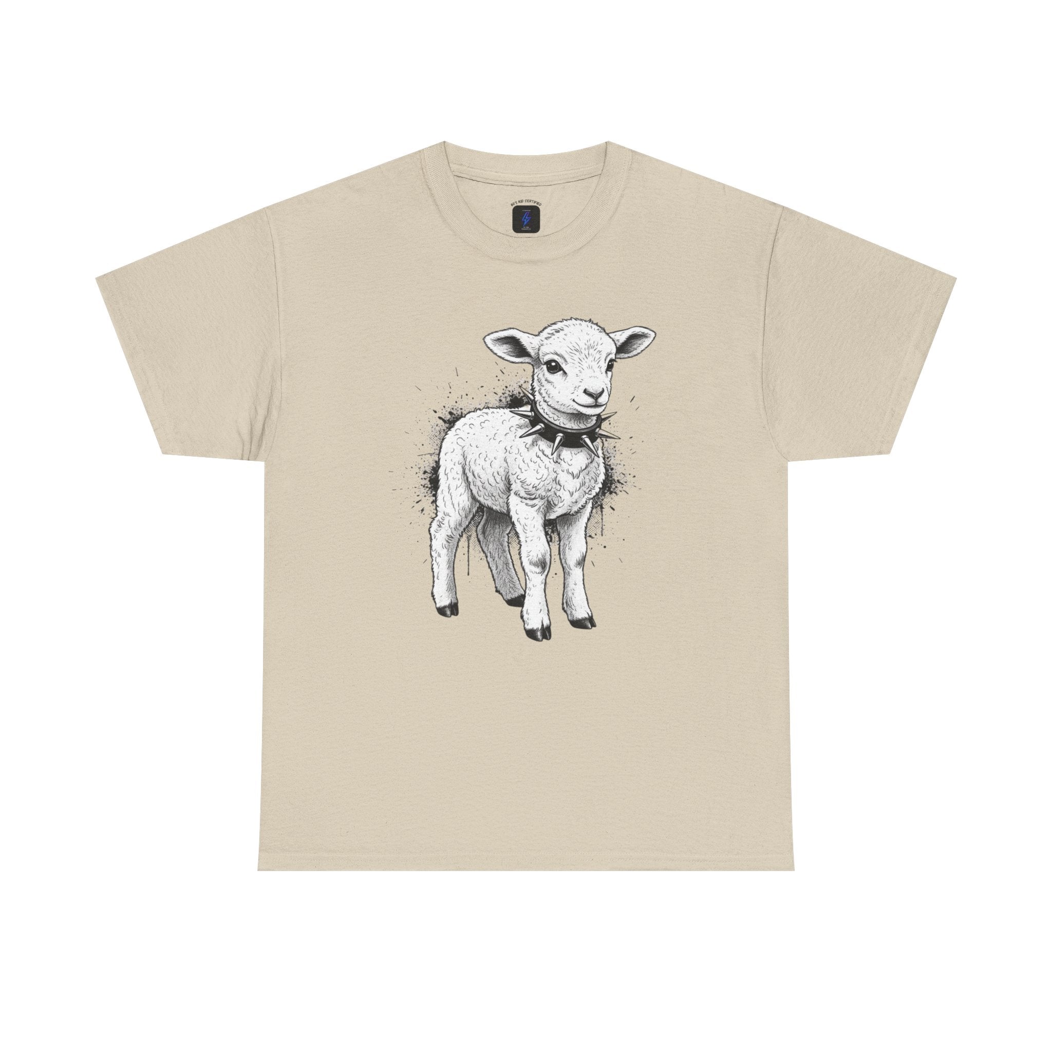 80s Punk Rock Lamb Illustration Tee — Vintage Baby Sheep Graphic T-Shirt