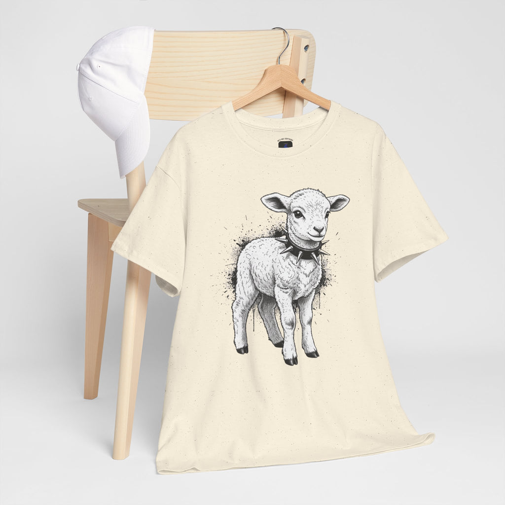 80s Punk Rock Lamb Illustration Tee — Vintage Baby Sheep Graphic T-Shirt