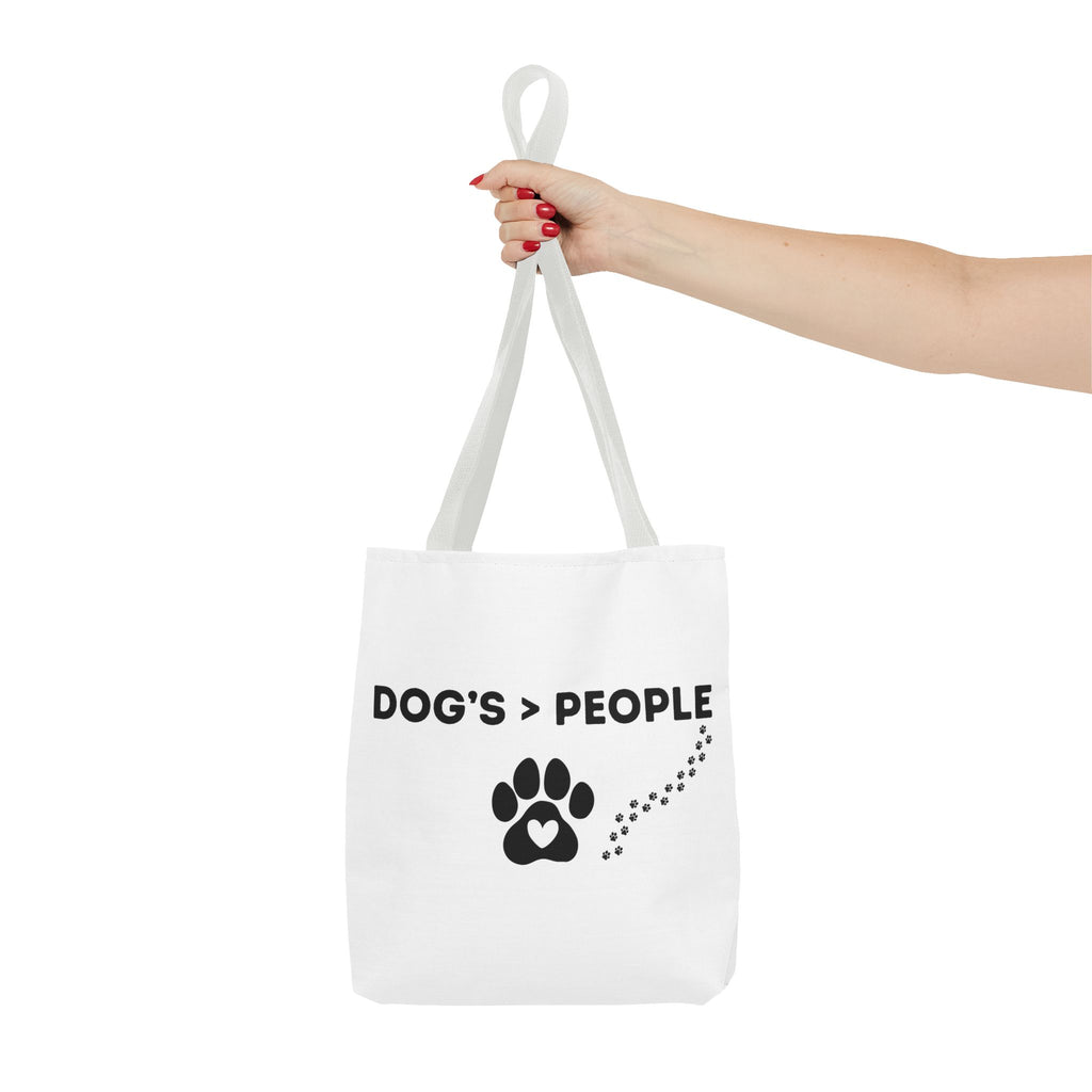 DOG'S > PEOPLE Tote Bag | Dog Paw Heart Design