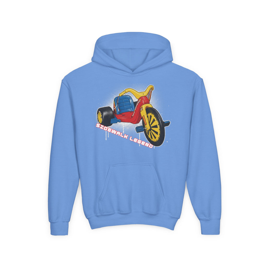 Kids Tricycle Graphic Hoodie — Retro Ride Design (Youth) 80s Fashion