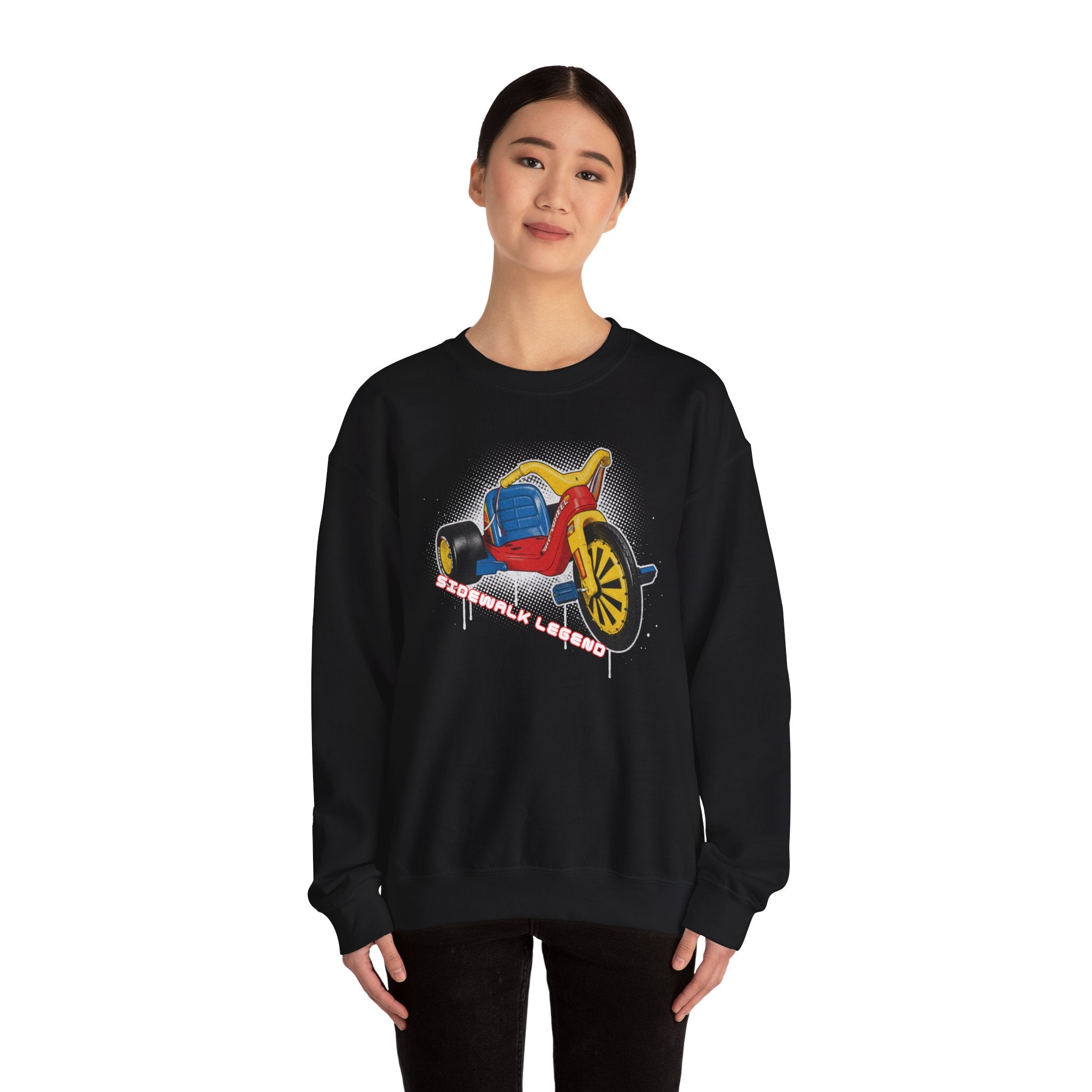 Big Wheel Tricycle Illustration Sweatshirt | Retro 80s Kid Certified