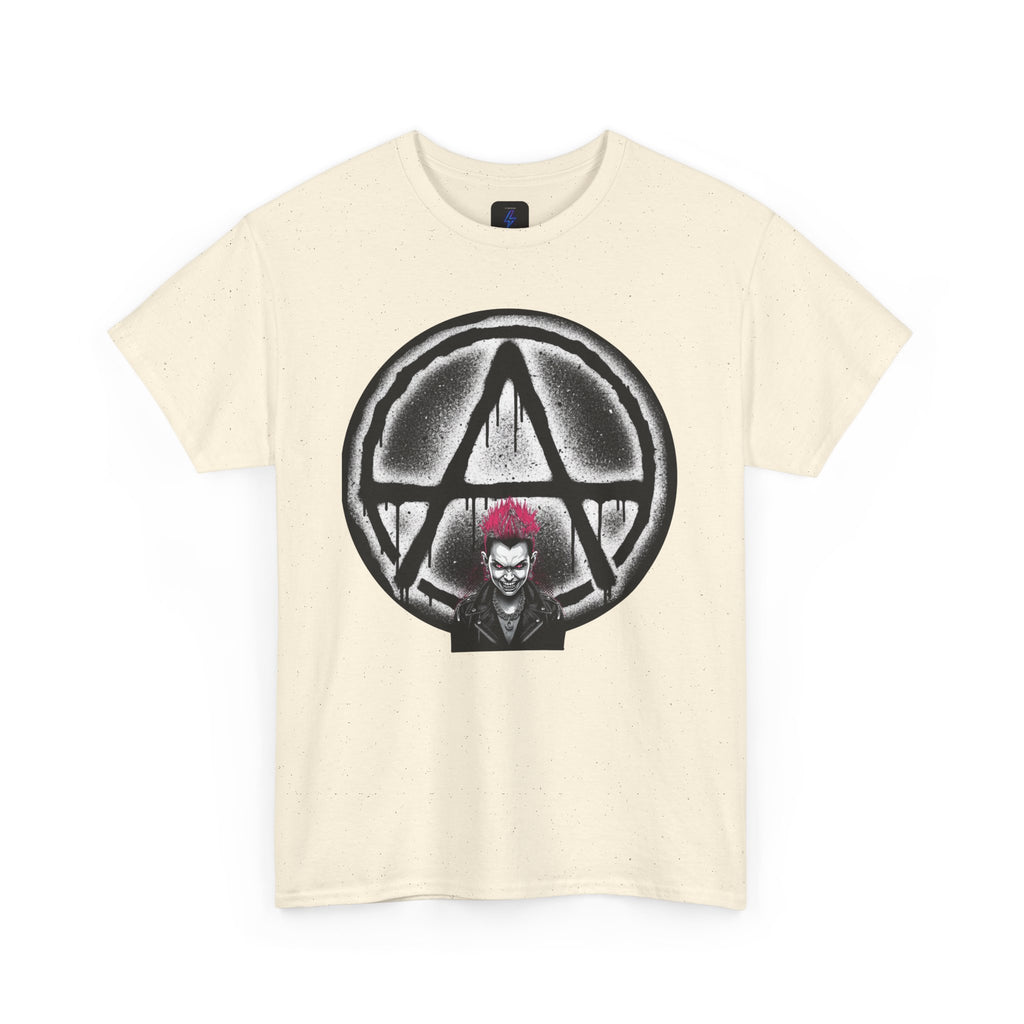 Anarchy Punk Graphic Tee — Red-Mohawk Rebel Shirt 80's Fashion