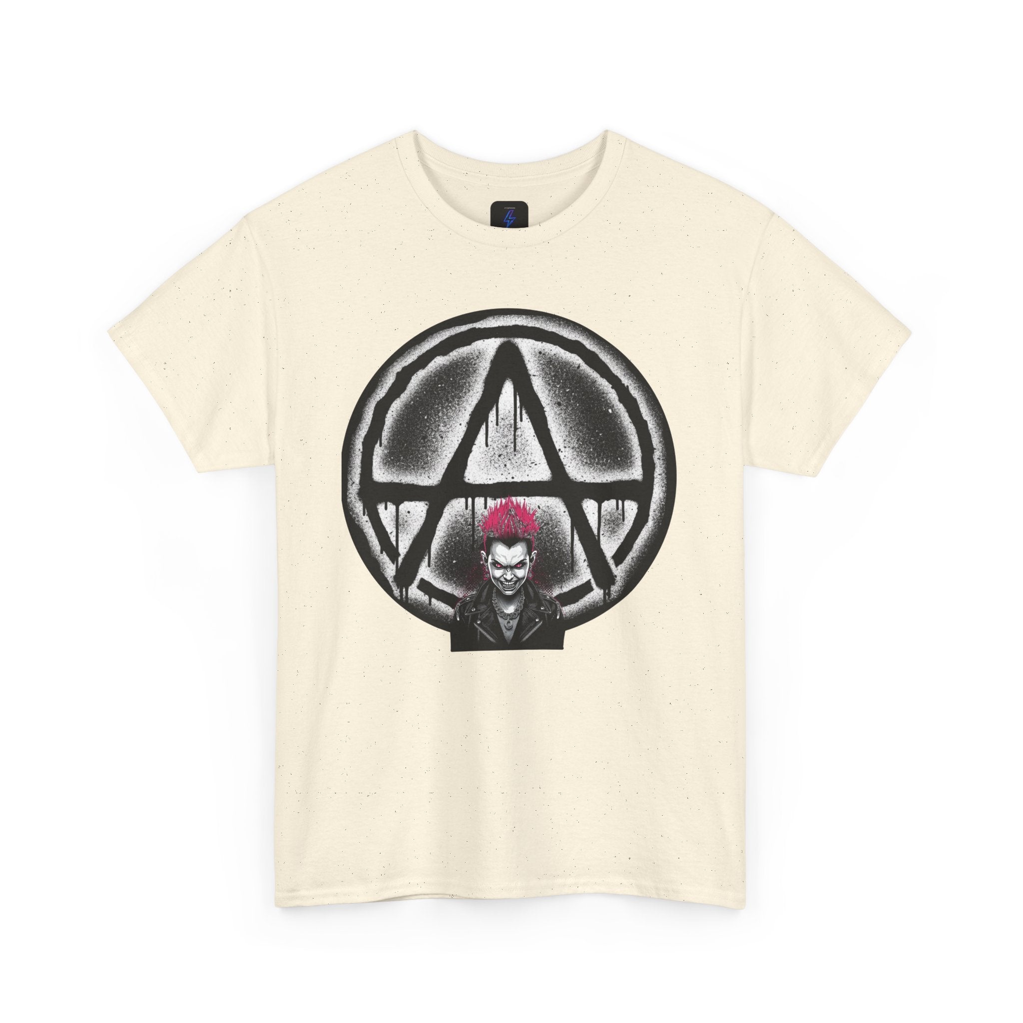 Anarchy Punk Graphic Tee — Red-Mohawk Rebel Shirt 80's Fashion