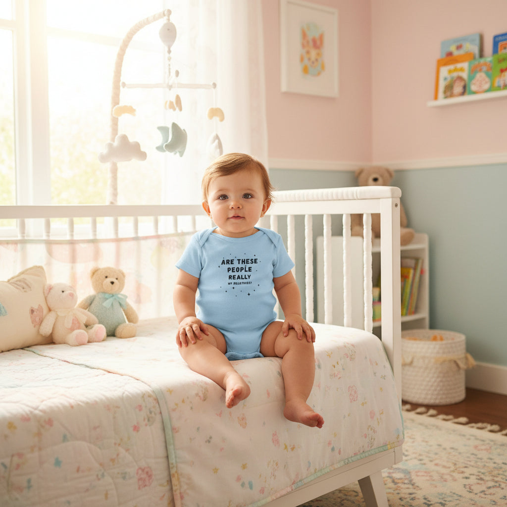 Are These People Really My Relatives? Infant Bodysuit — Funny Baby One-Piece