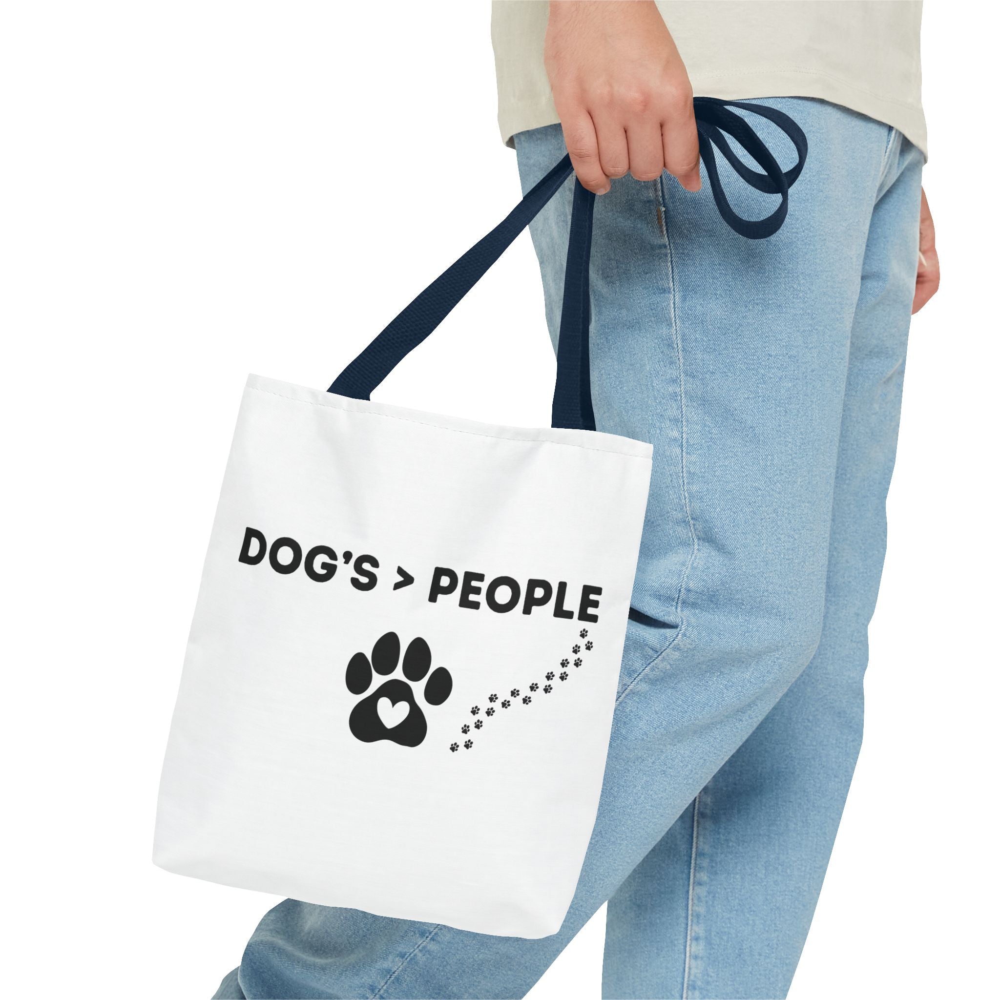 DOG'S > PEOPLE Tote Bag | Dog Paw Heart Design