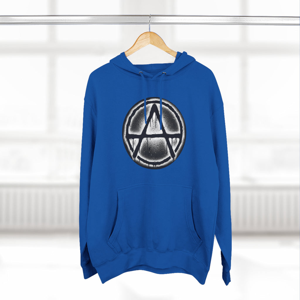 Anarchy Symbol Hoodie — Grunge Circle Anarchy Graphic Pullover 80's Fashion