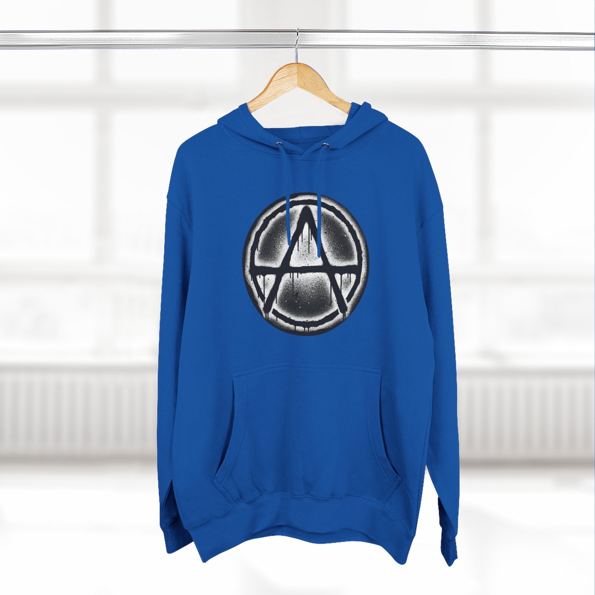 Anarchy Symbol Hoodie — Grunge Circle Anarchy Graphic Pullover 80's Fashion
