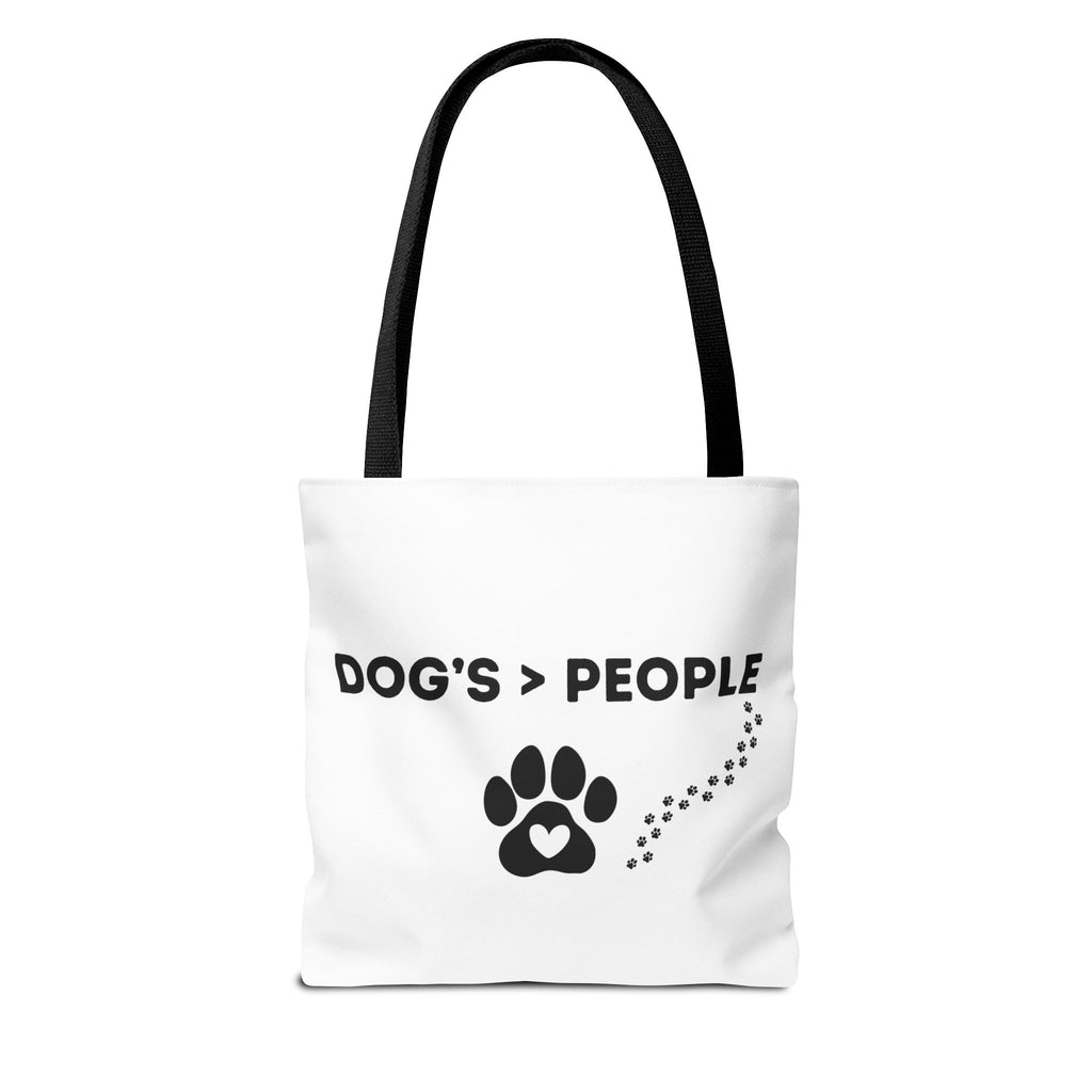 DOG'S > PEOPLE Tote Bag | Dog Paw Heart Design