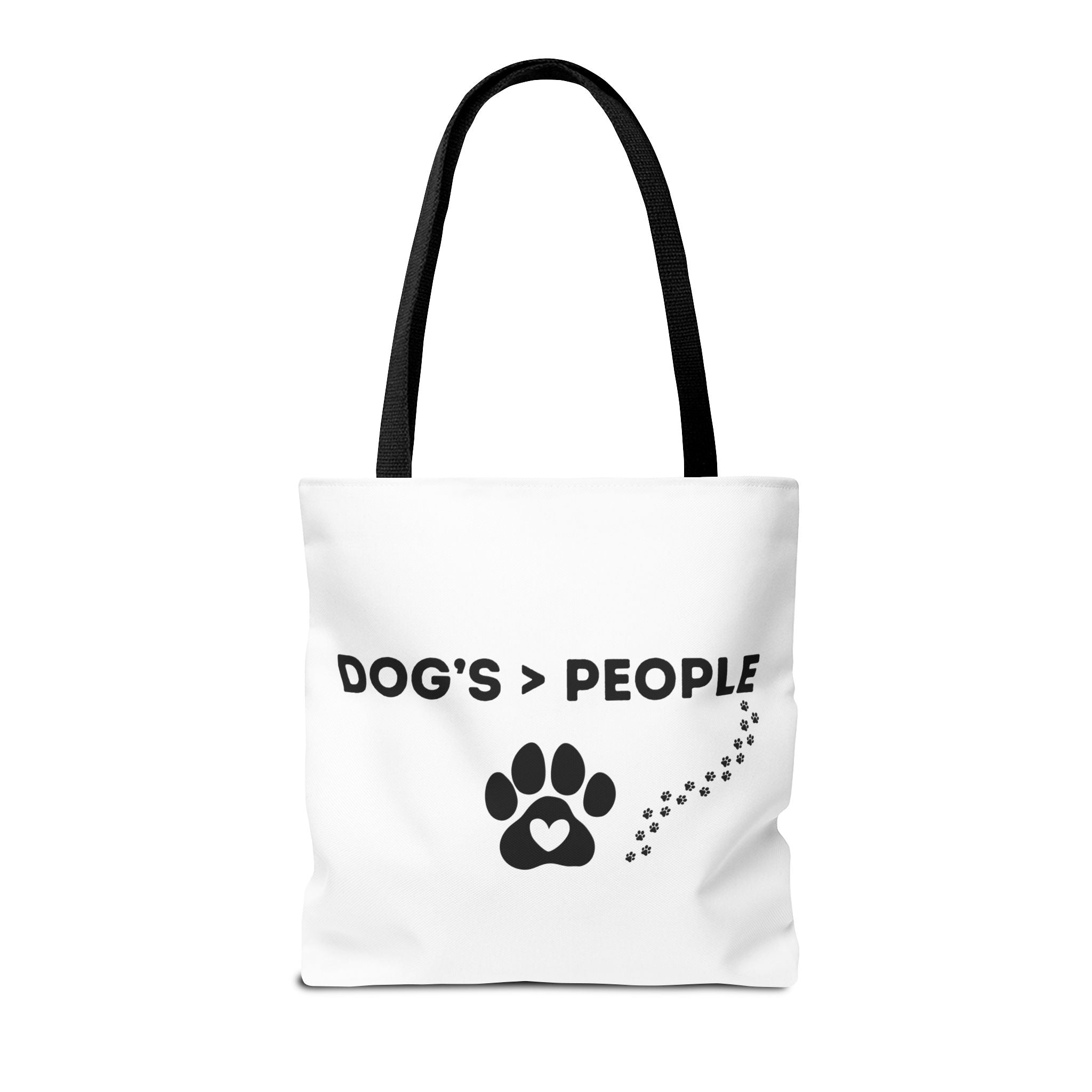 DOG'S > PEOPLE Tote Bag | Dog Paw Heart Design
