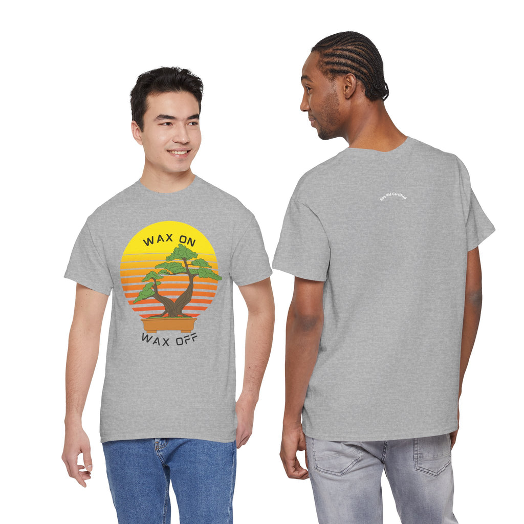 Wax On Wax Off Bonsai Tee — Retro Sunset Martial Arts T‑Shirt K-Kid Retro 80's