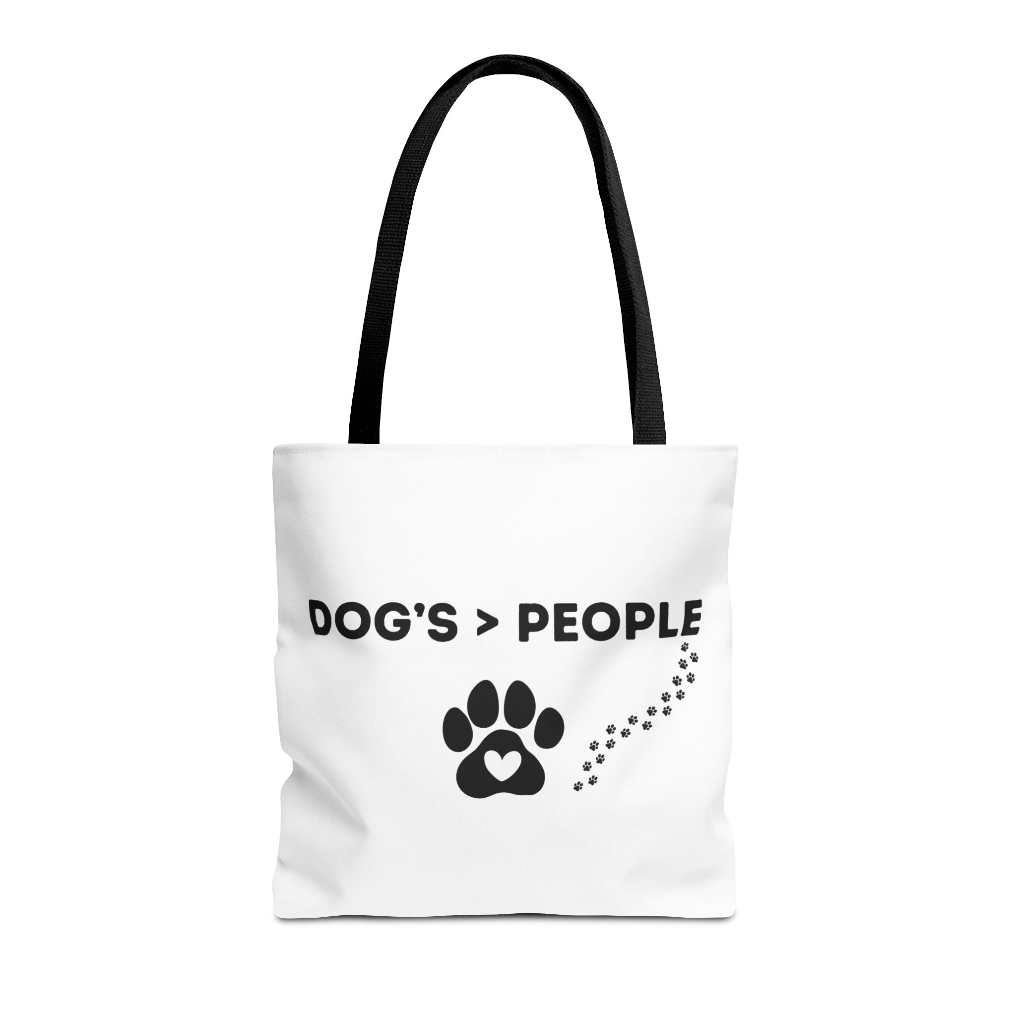 DOG'S > PEOPLE Tote Bag | Dog Paw Heart Design