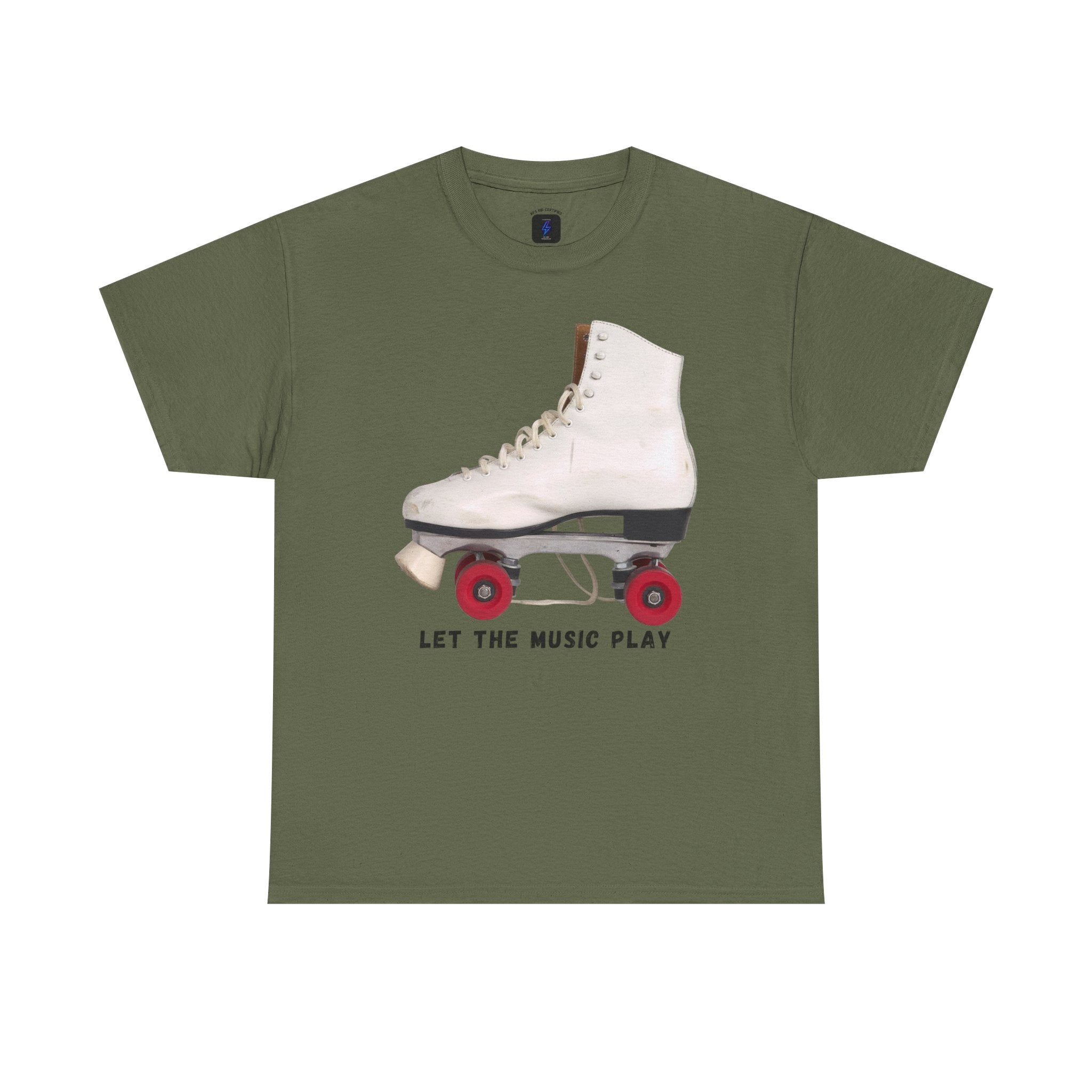 Roller Skate Tee — "Let the Music Play" Graphic T-Shirt