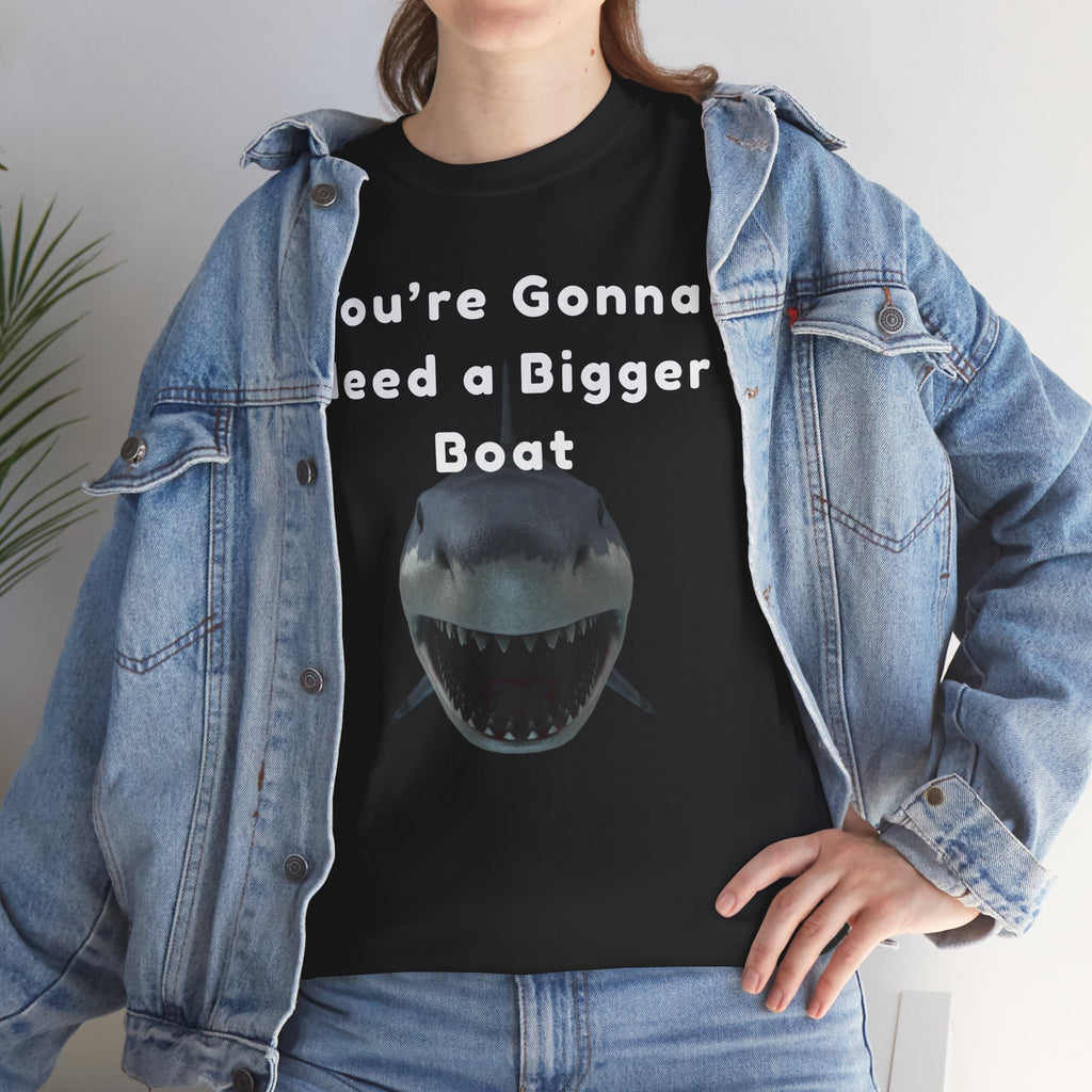 Shark Graphic Tee — "You're Gonna Need a Bigger Boat" Casual T-Shirt 80's Movie Qoutes