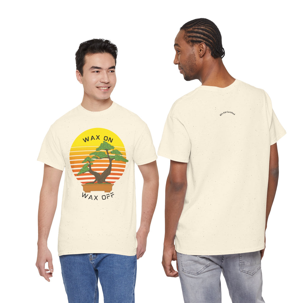 Wax On Wax Off Bonsai Tee — Retro Sunset Martial Arts T‑Shirt K-Kid Retro 80's