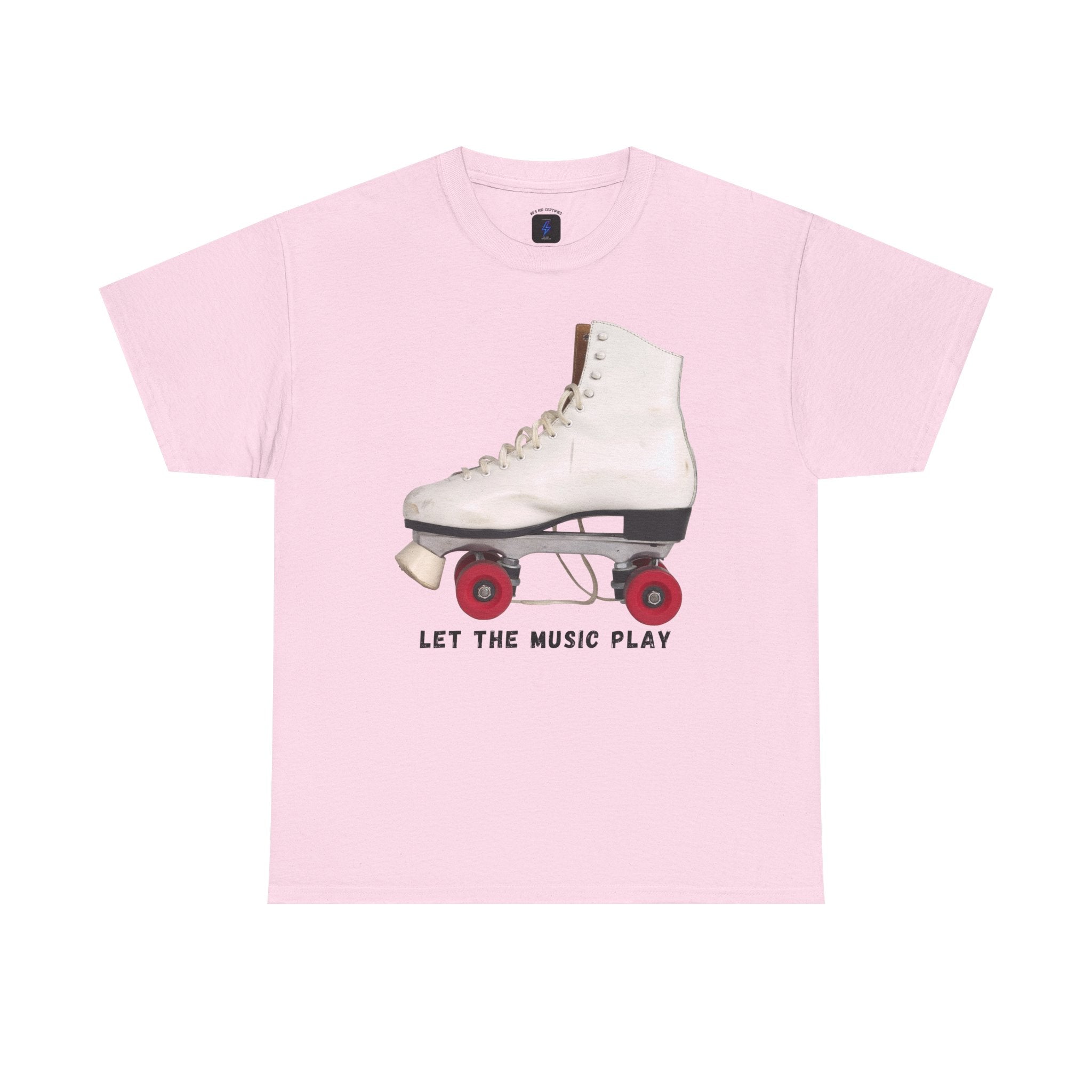 Roller Skate Tee — "Let the Music Play" Graphic T-Shirt