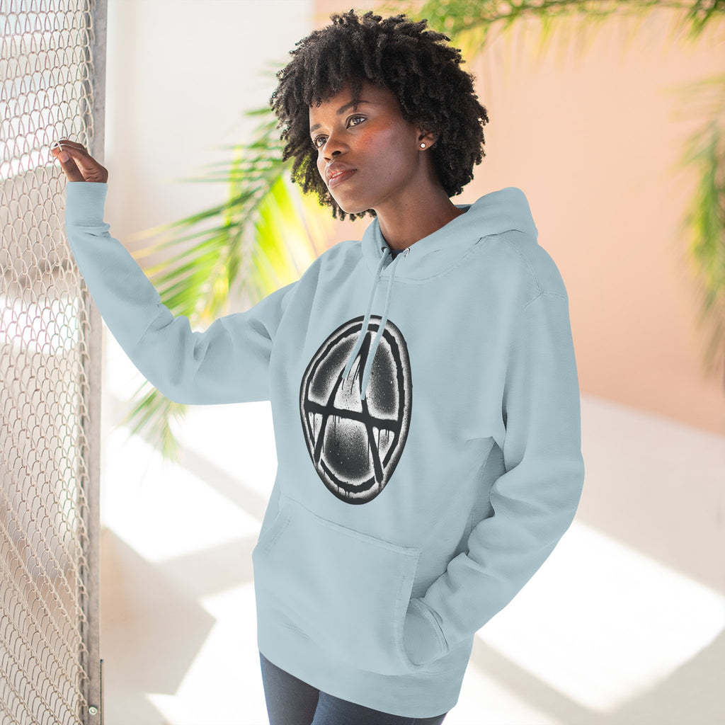 Anarchy Symbol Hoodie — Grunge Circle Anarchy Graphic Pullover 80's Fashion