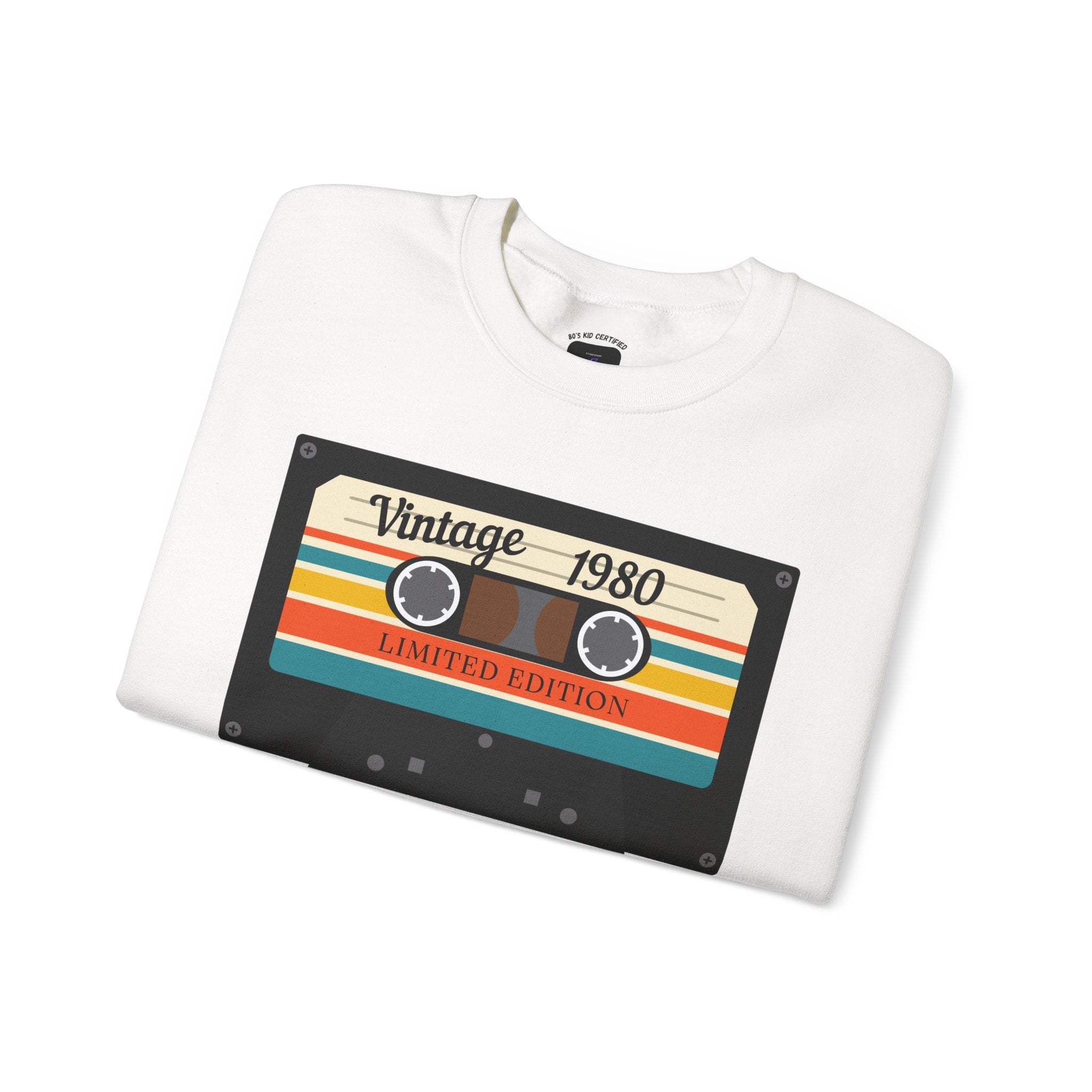 Vintage 1980 Cassette Sweatshirt — Retro Limited Edition Crewneck