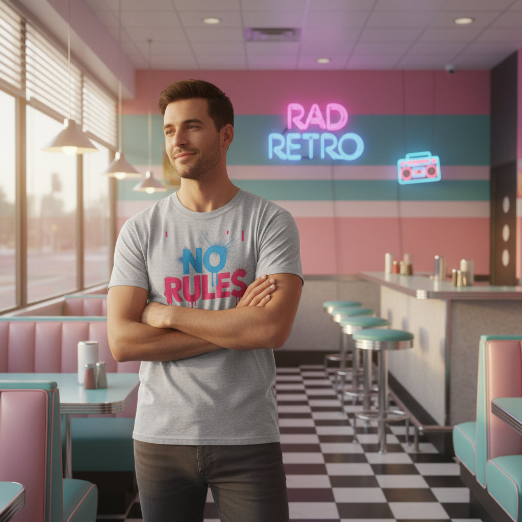 "No Rules" 80's Inspired Rebel Culture Tee