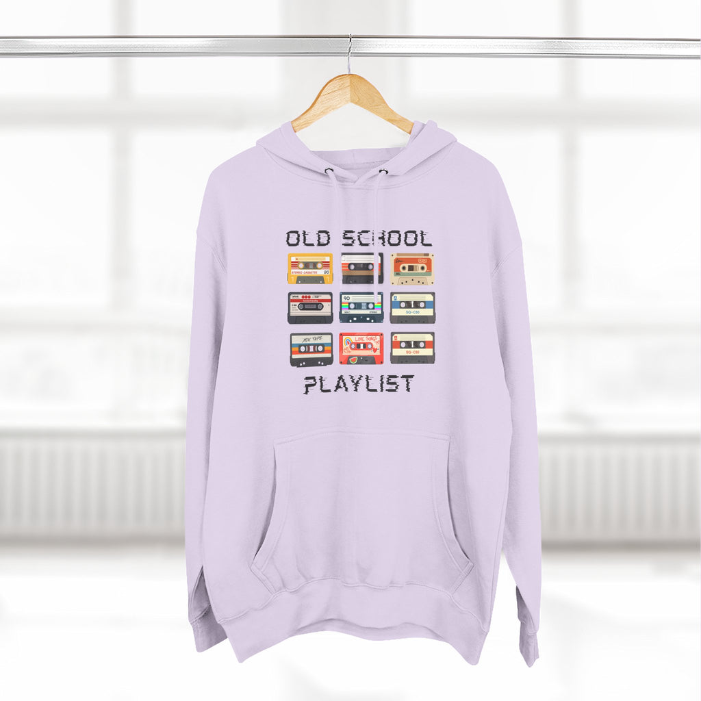 Old School Playlist Hoodie — Retro 80s Cassette Tape Graphic Pullover