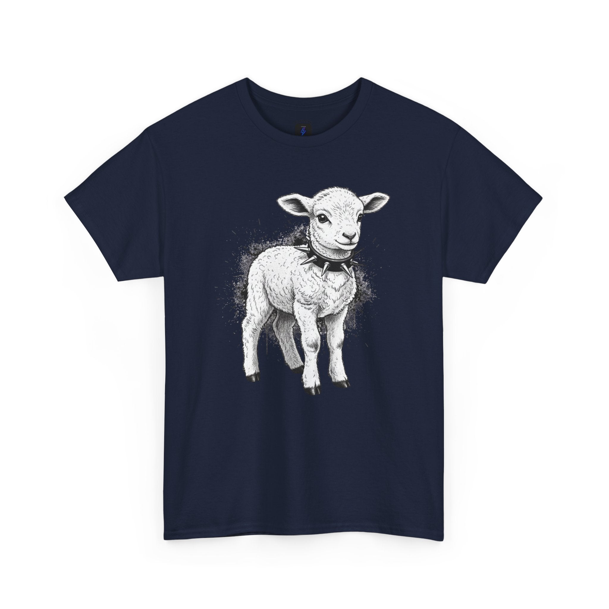80s Punk Rock Lamb Illustration Tee — Vintage Baby Sheep Graphic T-Shirt