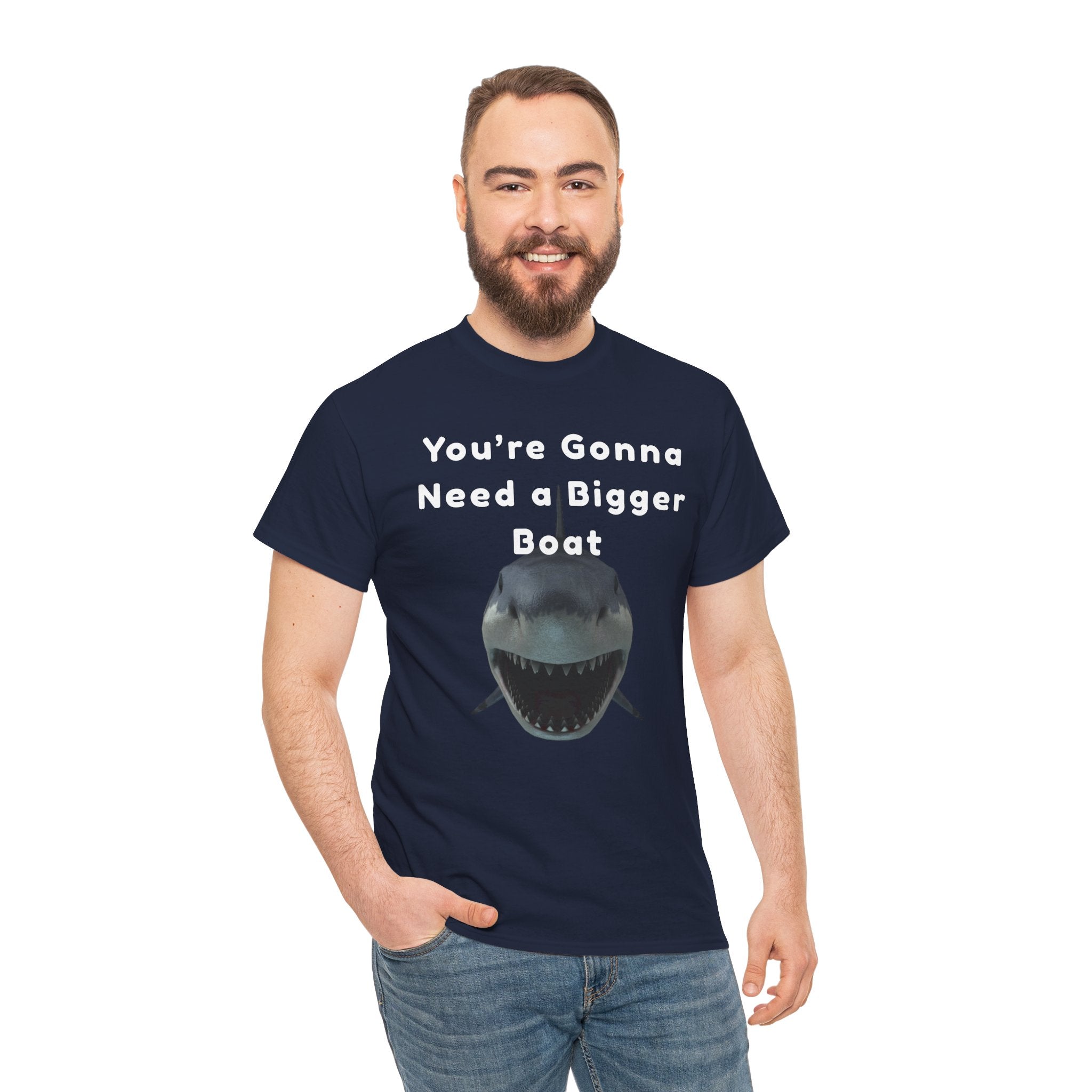 Shark Graphic Tee — "You're Gonna Need a Bigger Boat" Casual T-Shirt 80's Movie Qoutes