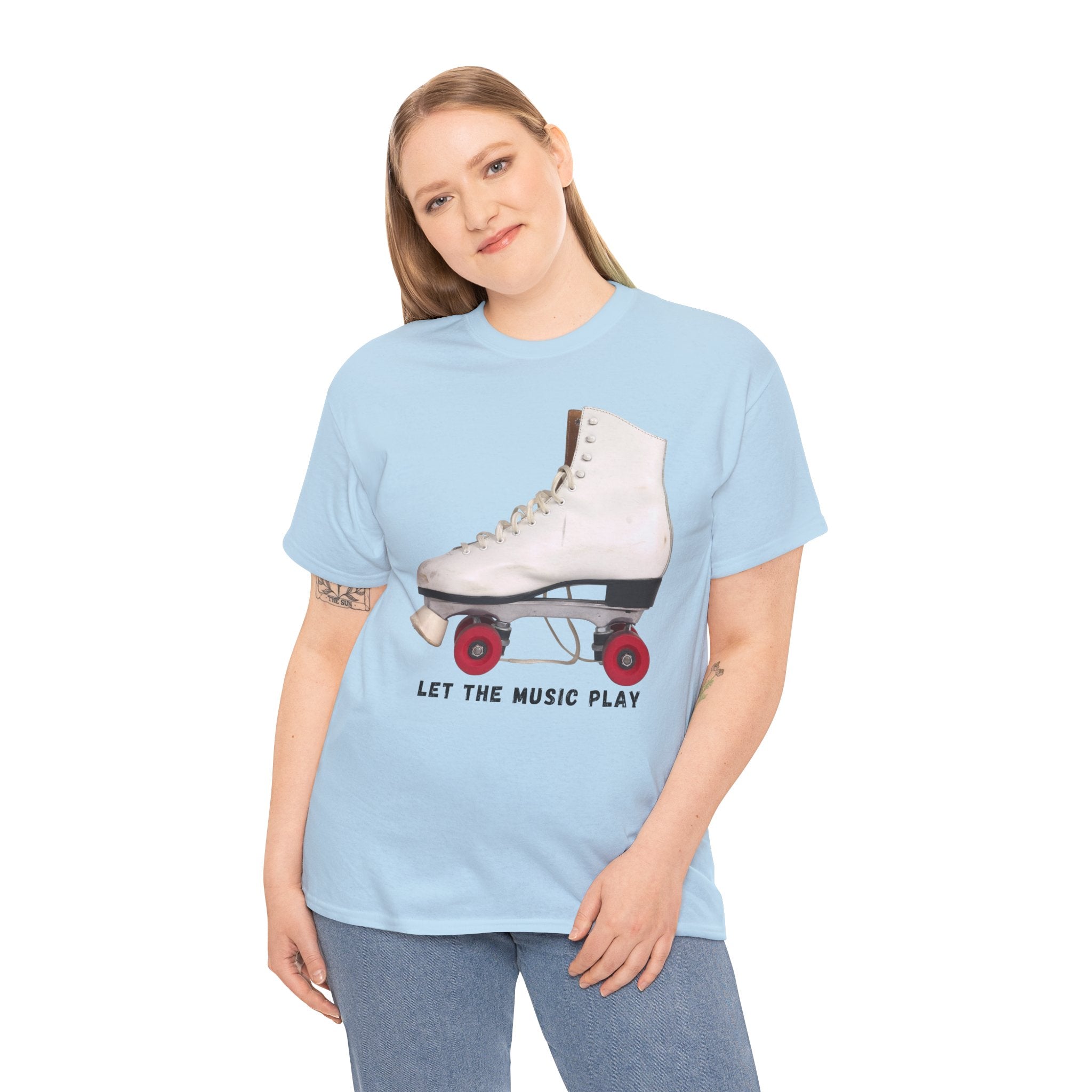 Roller Skate Tee — "Let the Music Play" Graphic T-Shirt