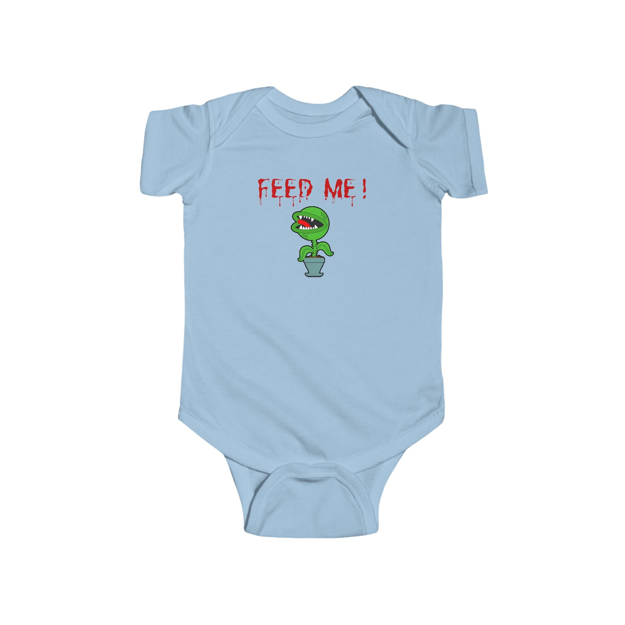 "Feed Me!" Baby Bodysuit – Cute Hungry horror plant Infant Onesie