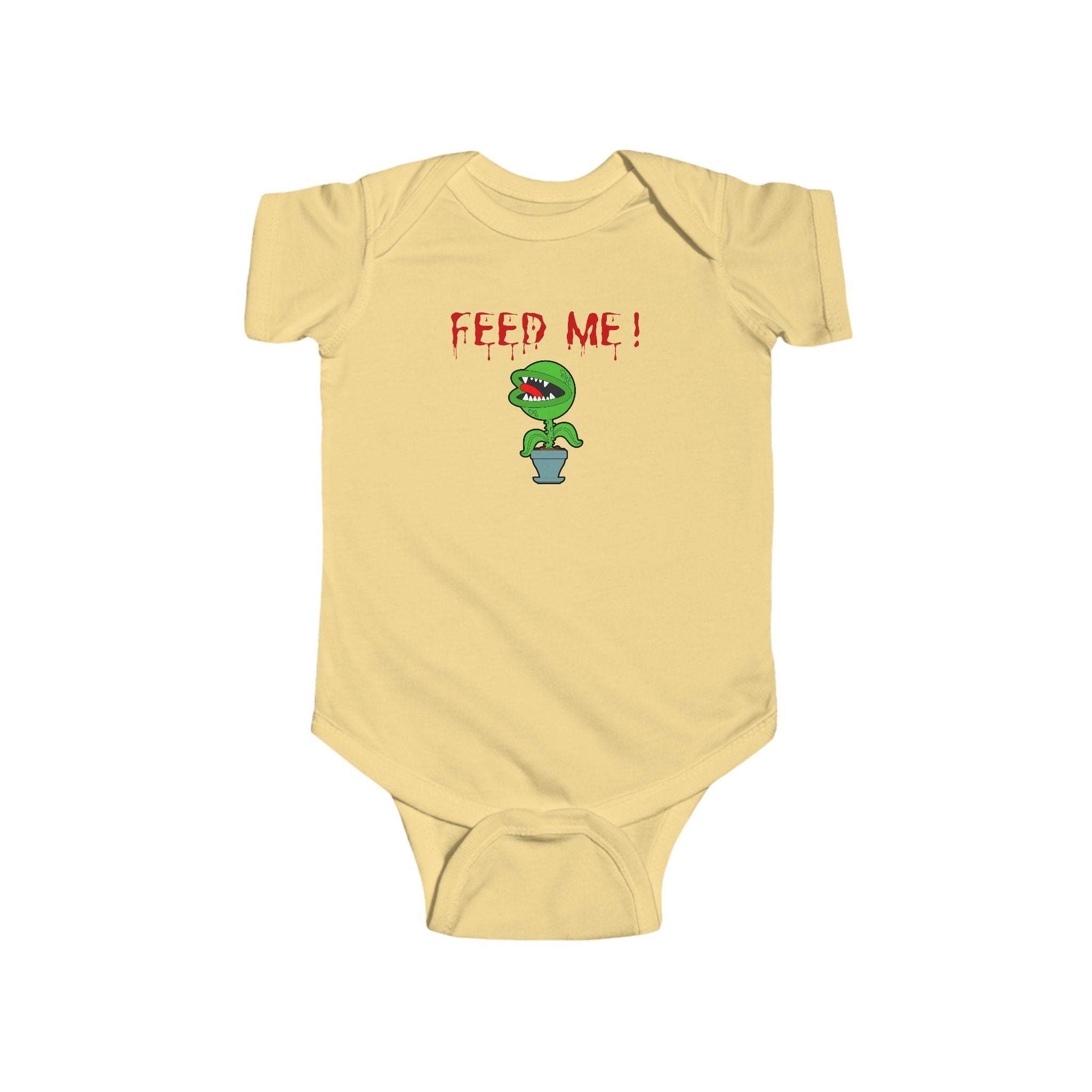 "Feed Me!" Baby Bodysuit – Cute Hungry horror plant Infant Onesie