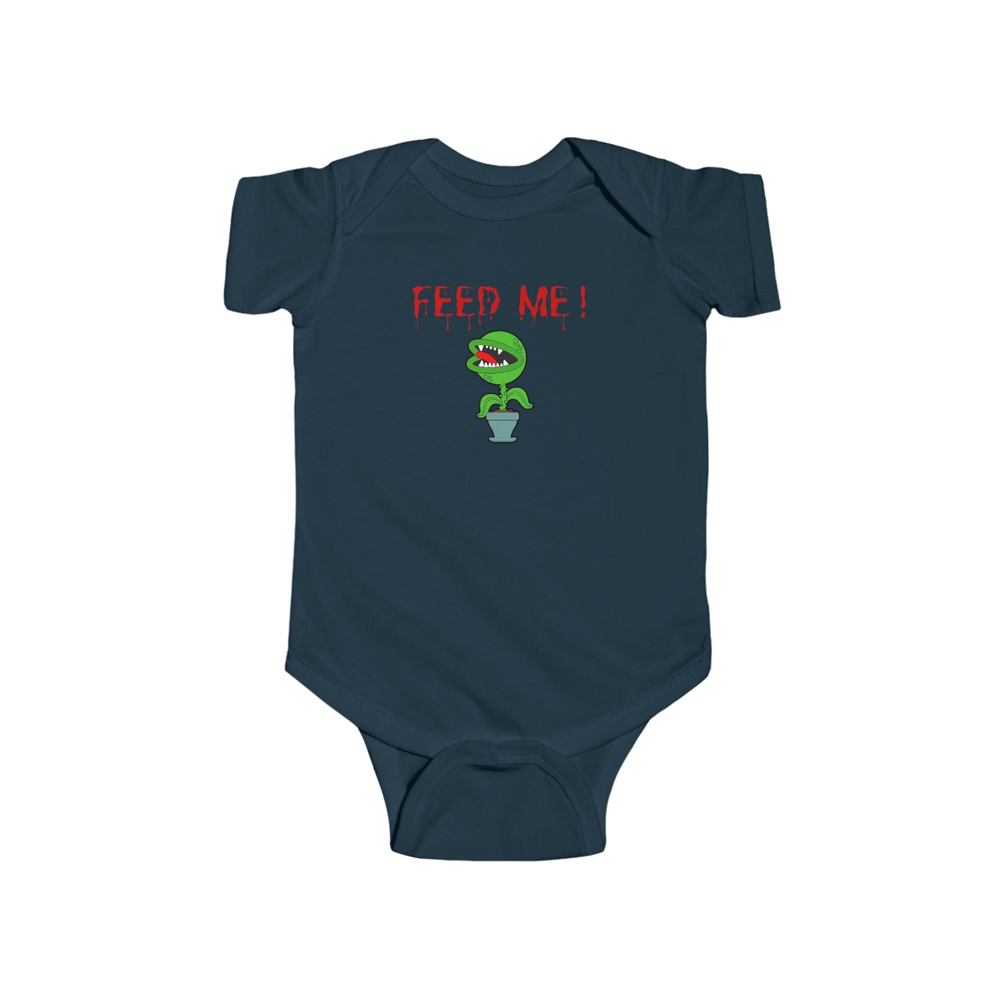"Feed Me!" Baby Bodysuit – Cute Hungry horror plant Infant Onesie
