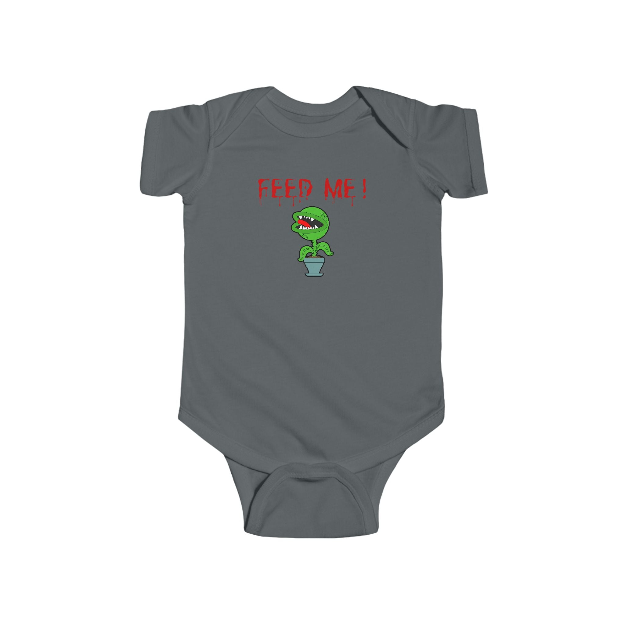 "Feed Me!" Baby Bodysuit – Cute Hungry horror plant Infant Onesie
