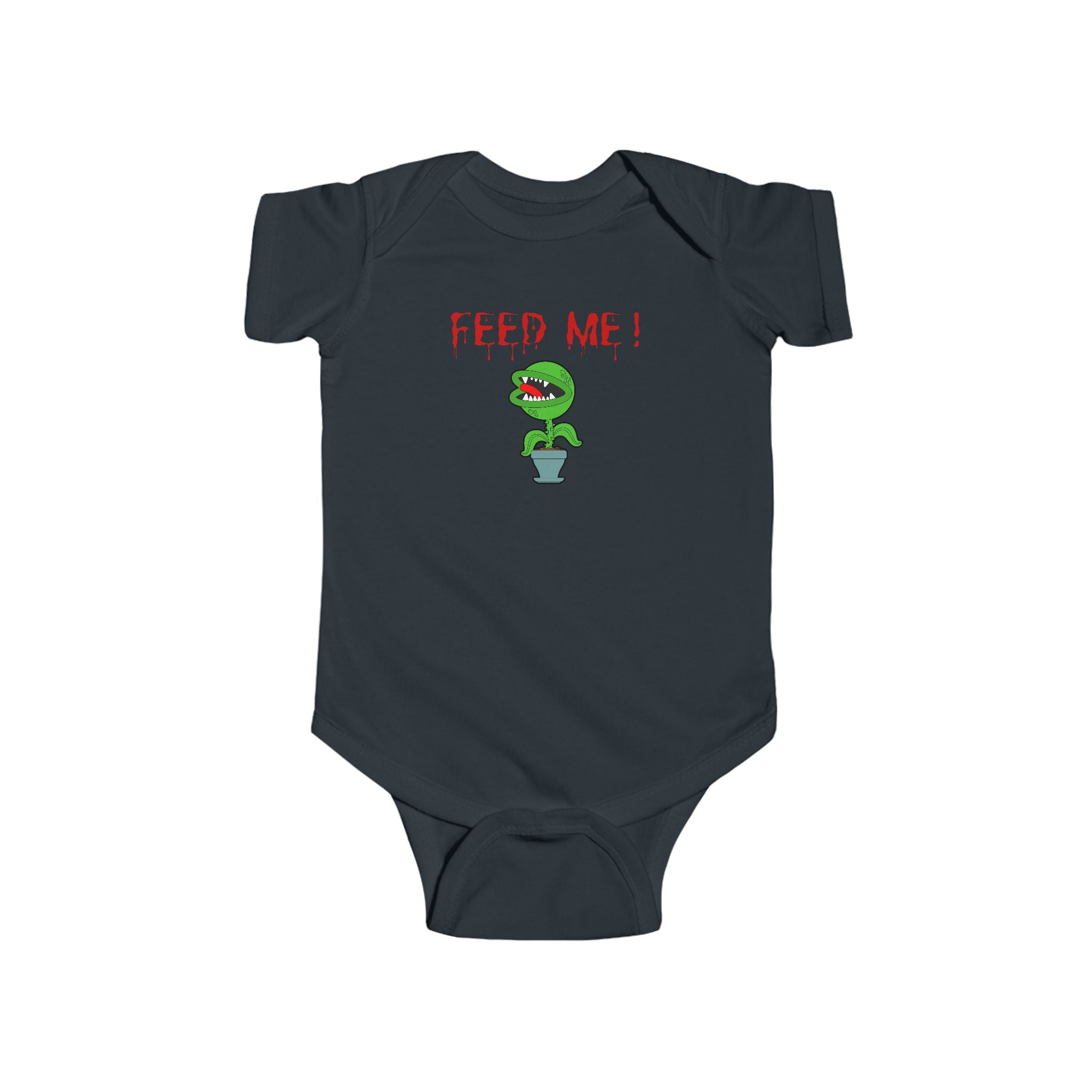 "Feed Me!" Baby Bodysuit – Cute Hungry horror plant Infant Onesie