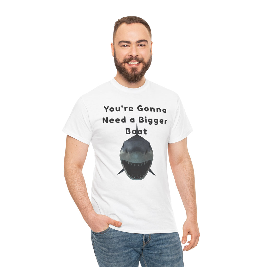 Shark Graphic Tee — "You're Gonna Need a Bigger Boat" Casual T-Shirt 80's Movie Qoutes