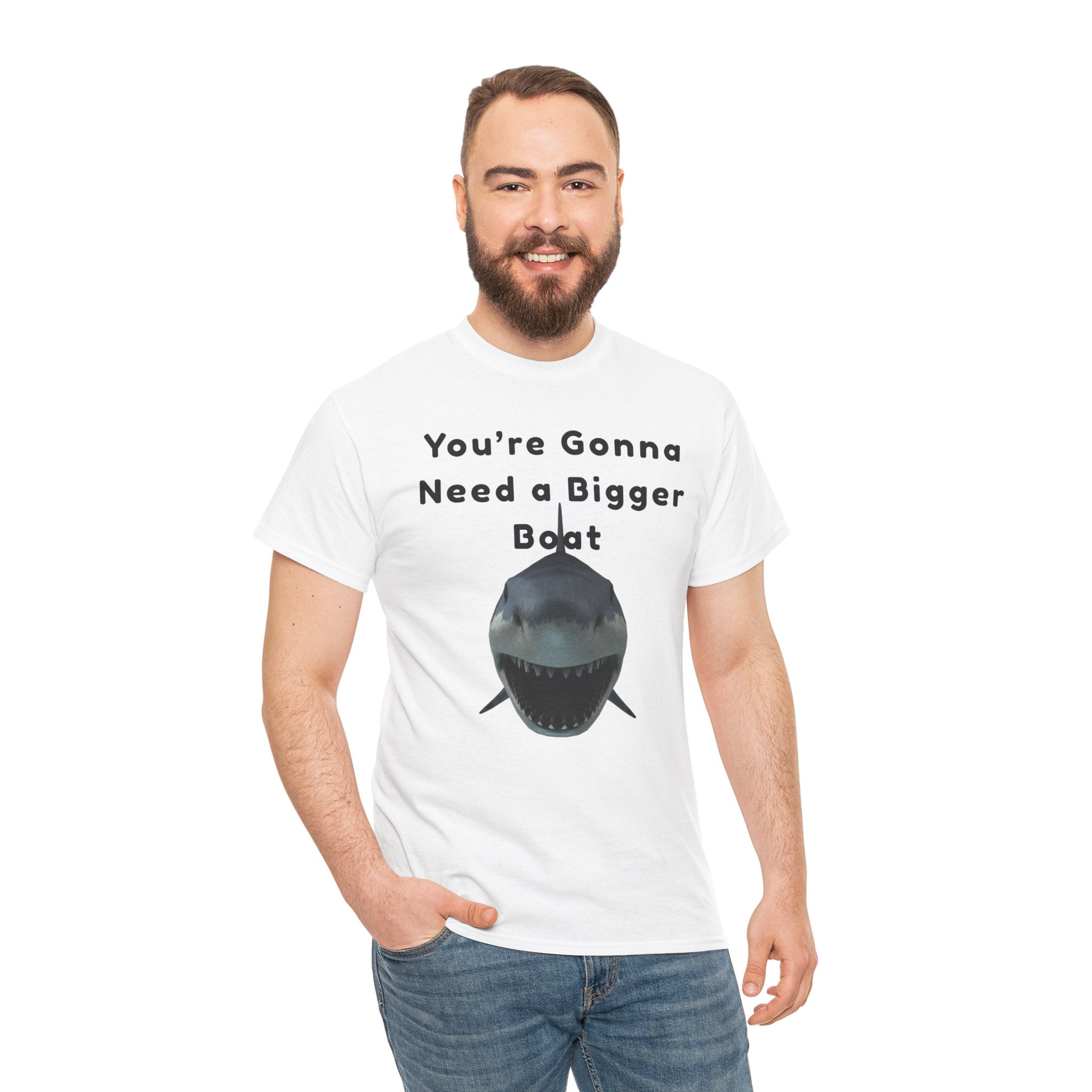 Shark Graphic Tee — "You're Gonna Need a Bigger Boat" Casual T-Shirt 80's Movie Qoutes