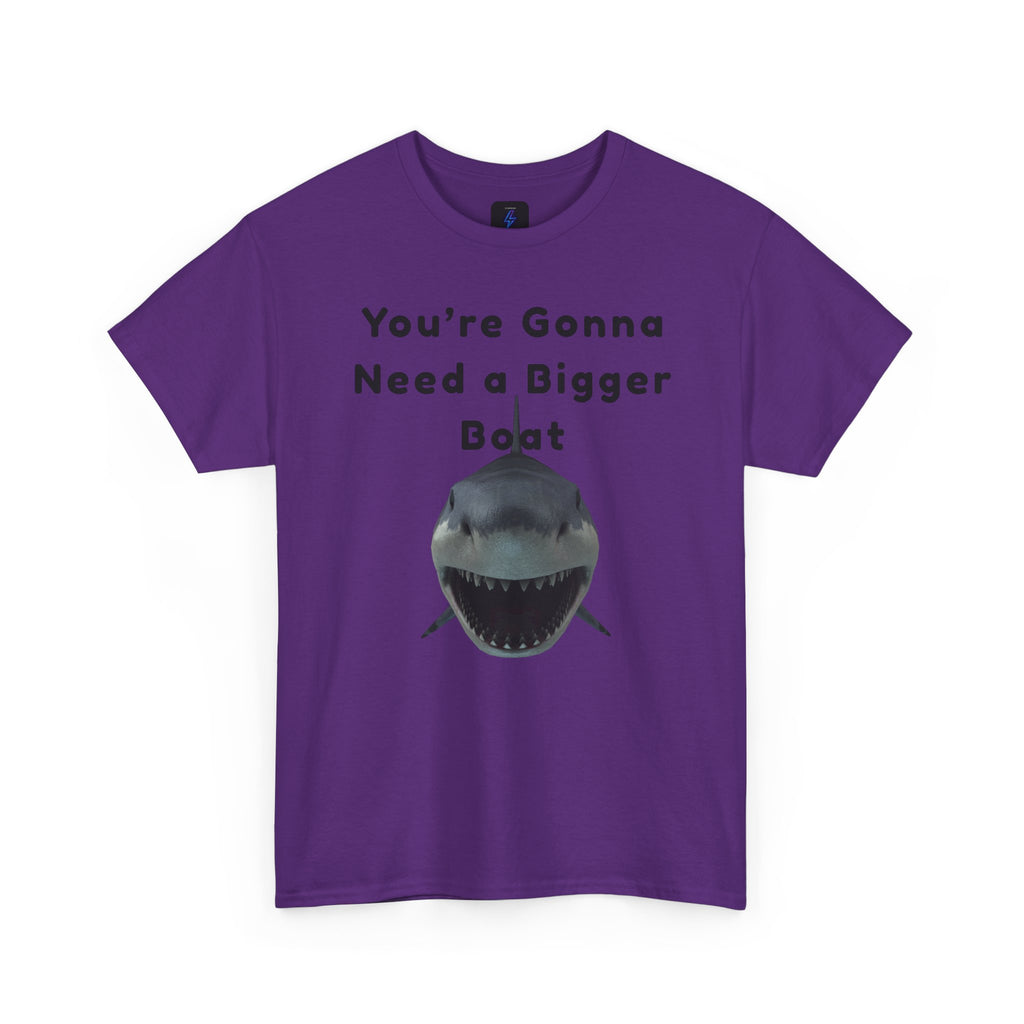 Shark Graphic Tee — "You're Gonna Need a Bigger Boat" Casual T-Shirt 80's Movie Qoutes