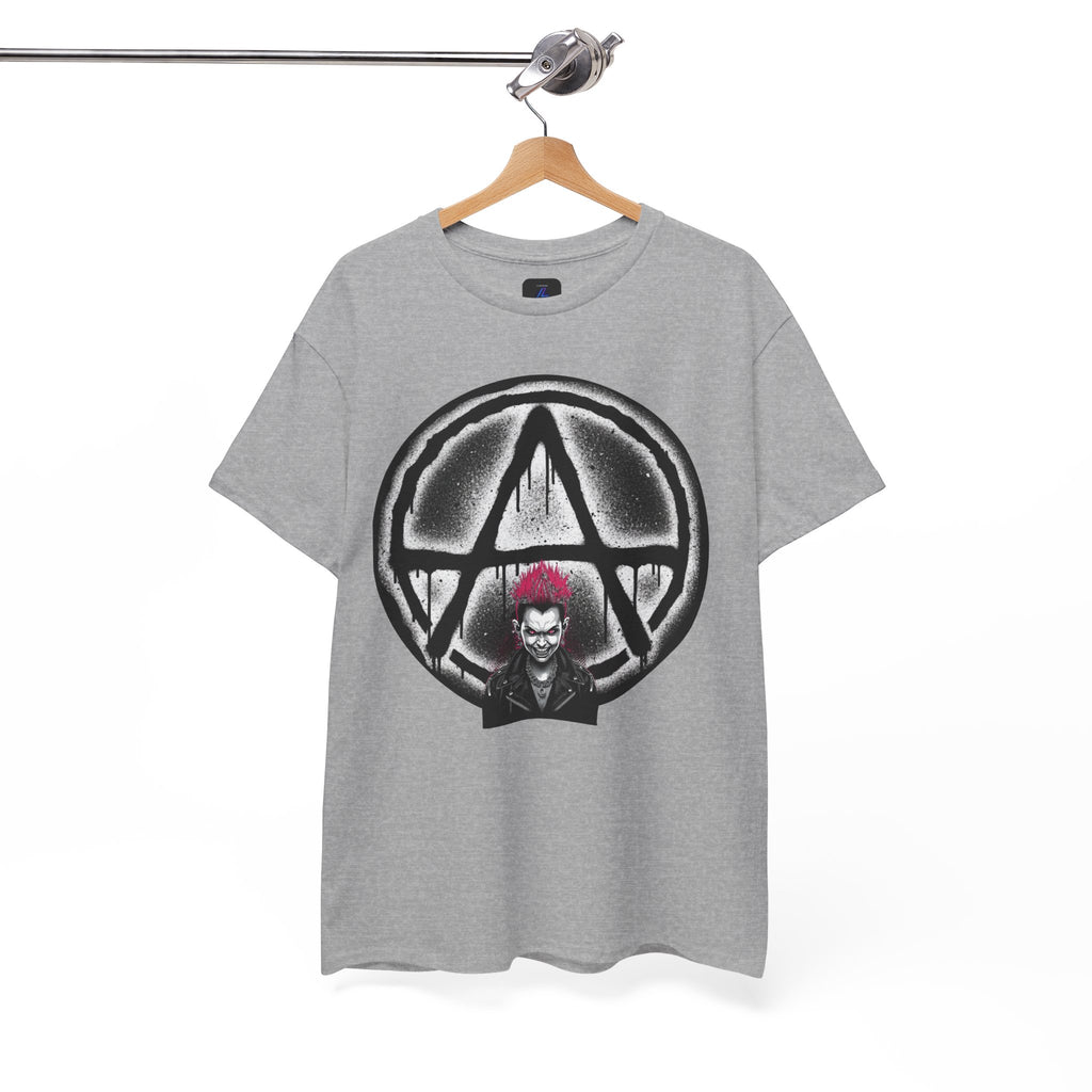 Anarchy Punk Graphic Tee — Red-Mohawk Rebel Shirt 80's Fashion