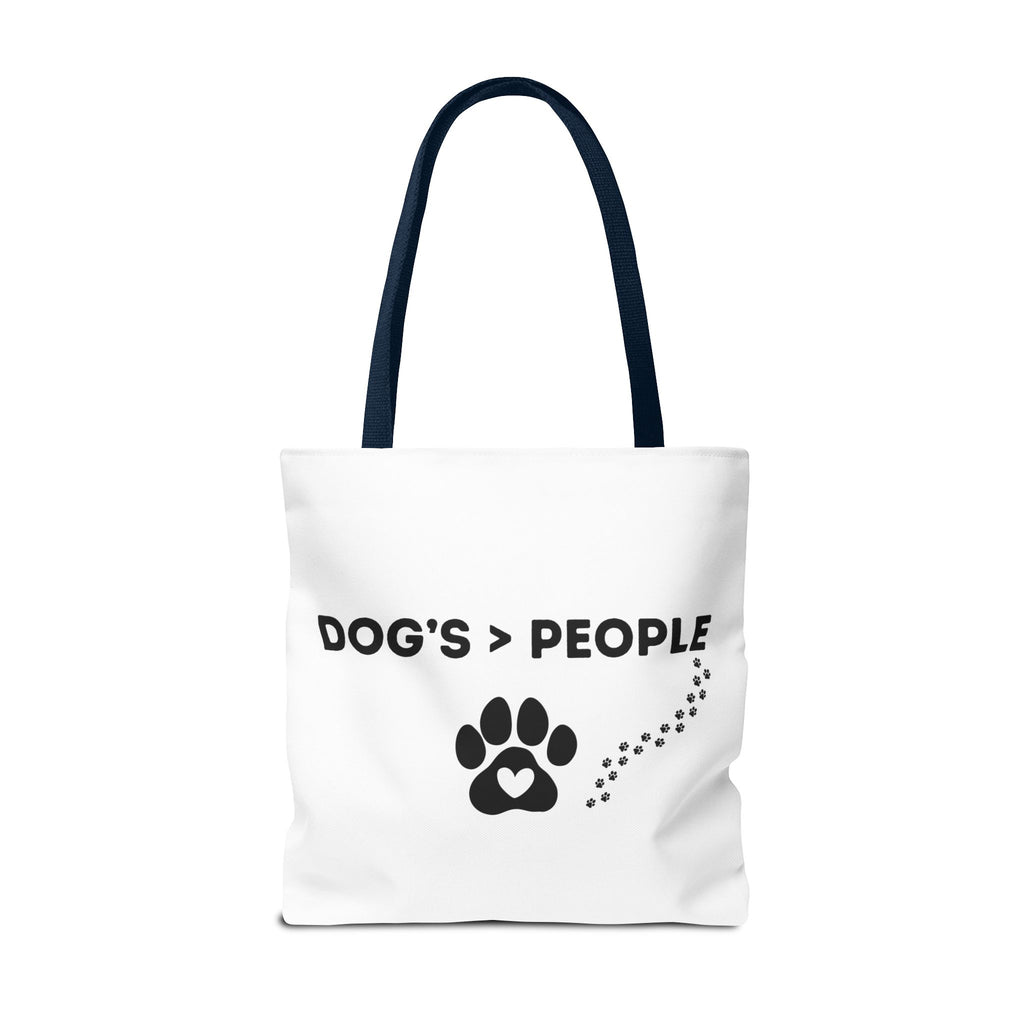 DOG'S > PEOPLE Tote Bag | Dog Paw Heart Design