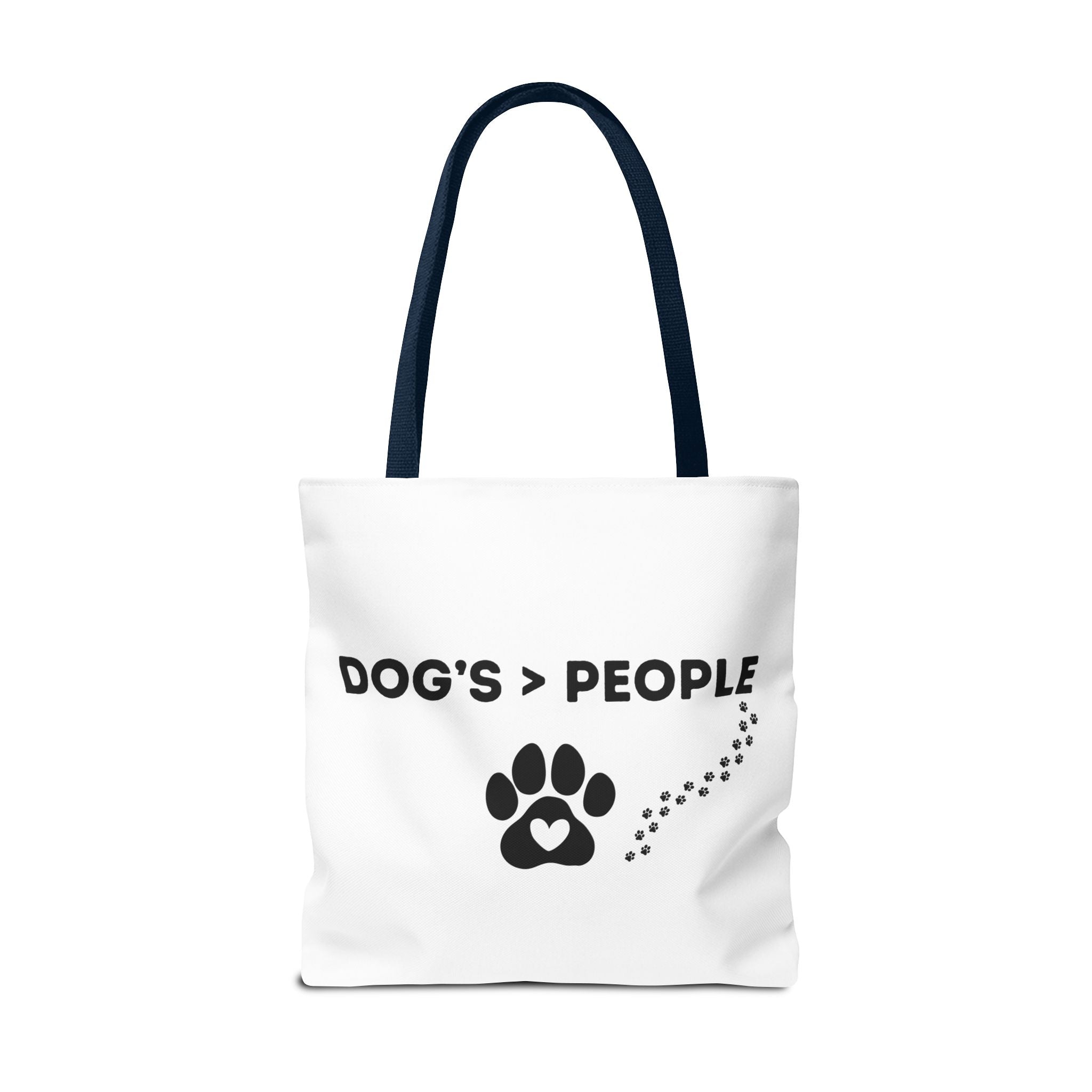 DOG'S > PEOPLE Tote Bag | Dog Paw Heart Design